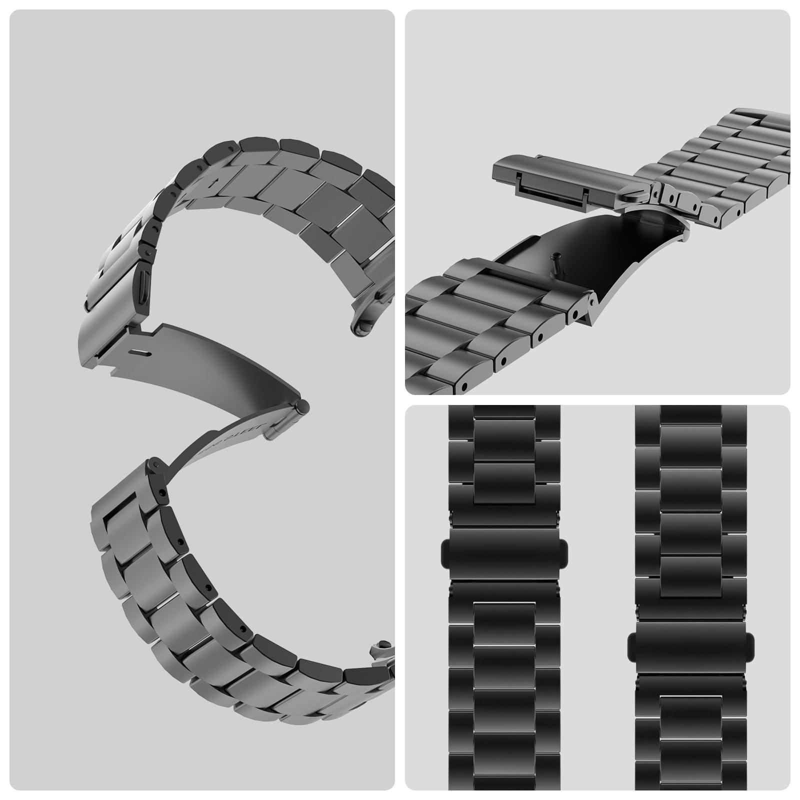 Band Compatible with Samsung Galaxy Watch Ultra 47mm(2024),Metal Stainless Steel Bands Strap Men Women,NOT for Galaxy Watch 7 6 5 4 Band 40mm 44mm 45mm/Watch 6 4 Classic 42mm 46mm 43mm 47mm - Image 3