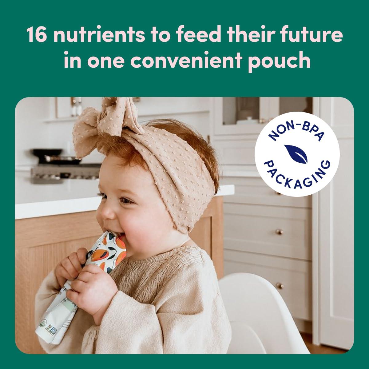 Cerebelly Organic Baby Food Pouches Variety Pack – Organic Veggie Purees for Toddlers | No Added Sugar, Fiber, Non-GMO | Blended Toddler Pouches | 4 Ounce BPA-Free Pouch | 4 Flavors | 8 Count - Image 6