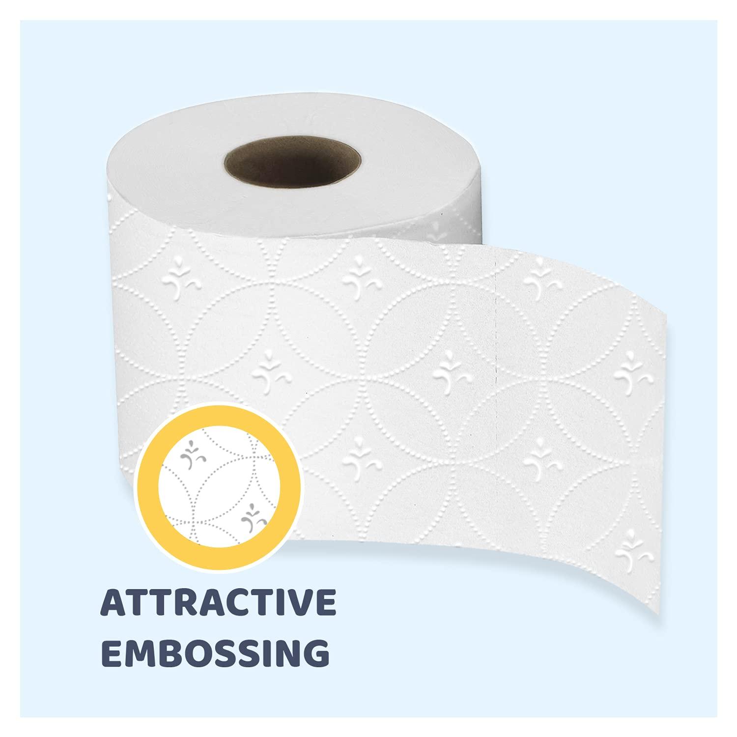 Papernet Toilet Tissue 48 Single Rolls with 400 Premium Quality Sheets per roll | Compatible with Universal Dispensing System | 2 ply 400 sheets 4.1” x 4.0” - Image 4
