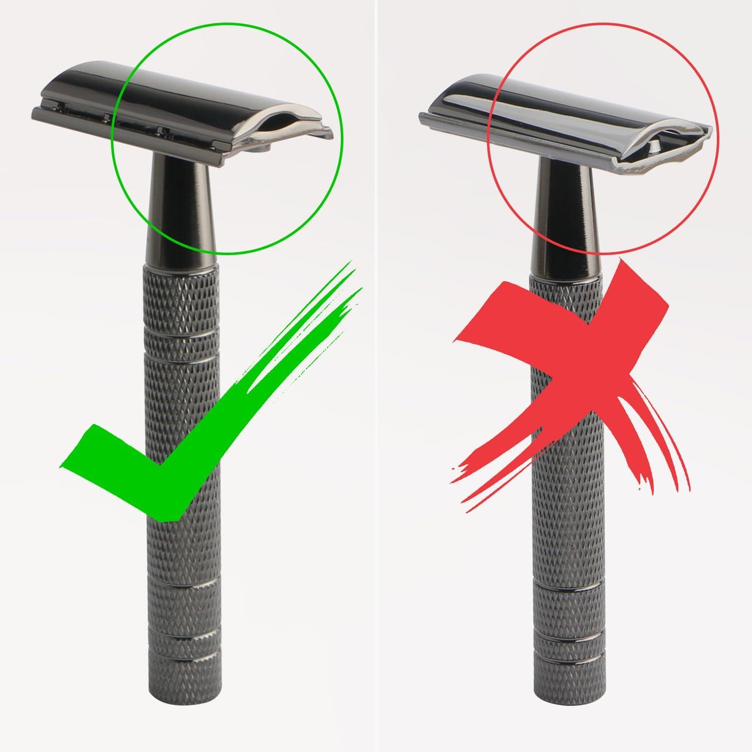 Matte Black Safety Razor, Single Blade Razors for Men, with 10 Stainless Steel Double Edge Blades, Reusable Metal 1 Blade Razor, Eco-Friendly, Smooth and Close Shave, Sustainable, Plastic Free - Image 9