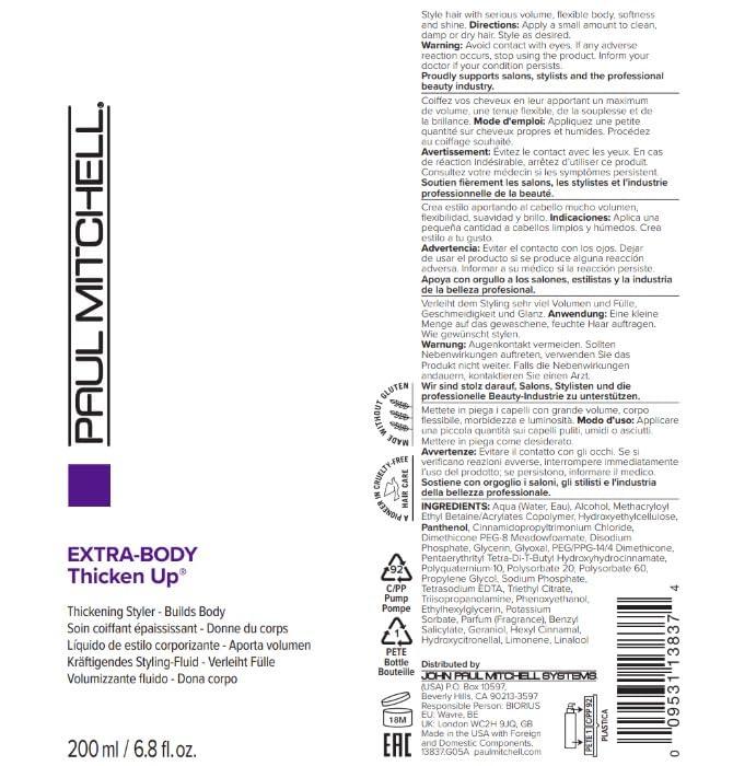 Paul Mitchell Extra-Body Thicken Up Styling Liquid, Thickens + Builds Body, For Fine Hair, 6.8 fl. oz. - Image 4