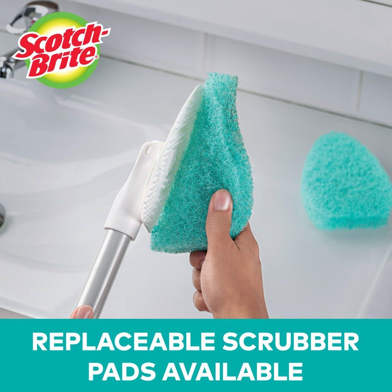 Scotch-Brite Extendable Tub & Tile Scrubber Kit, Includes 1 Handle and 3 Non-Scratch Scrubber Pads - Image 7