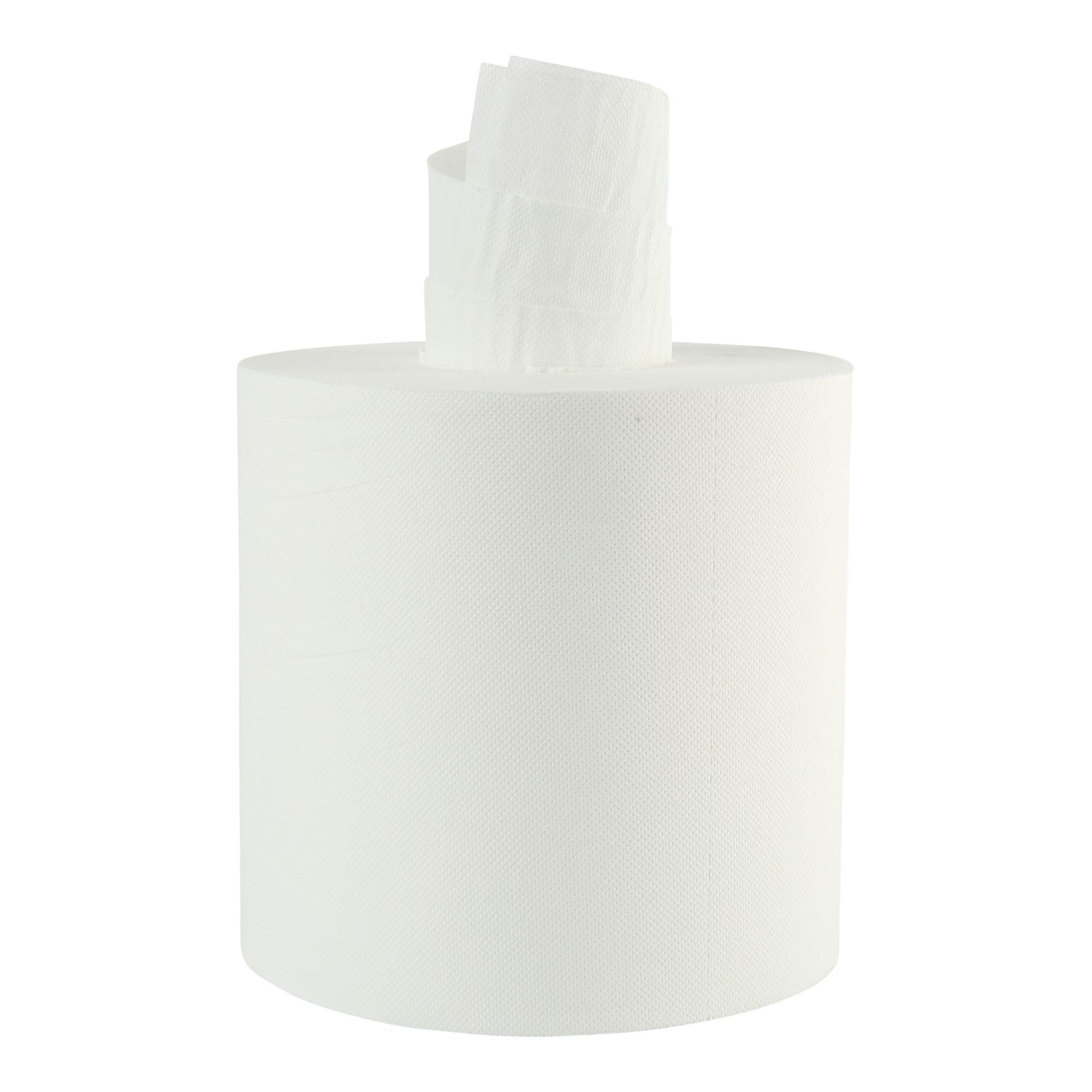 Boardwalk SOD410321 7.6 in. x 8.9 in. 2 Ply Center-Pull Roll Towels - White (6/Carton)