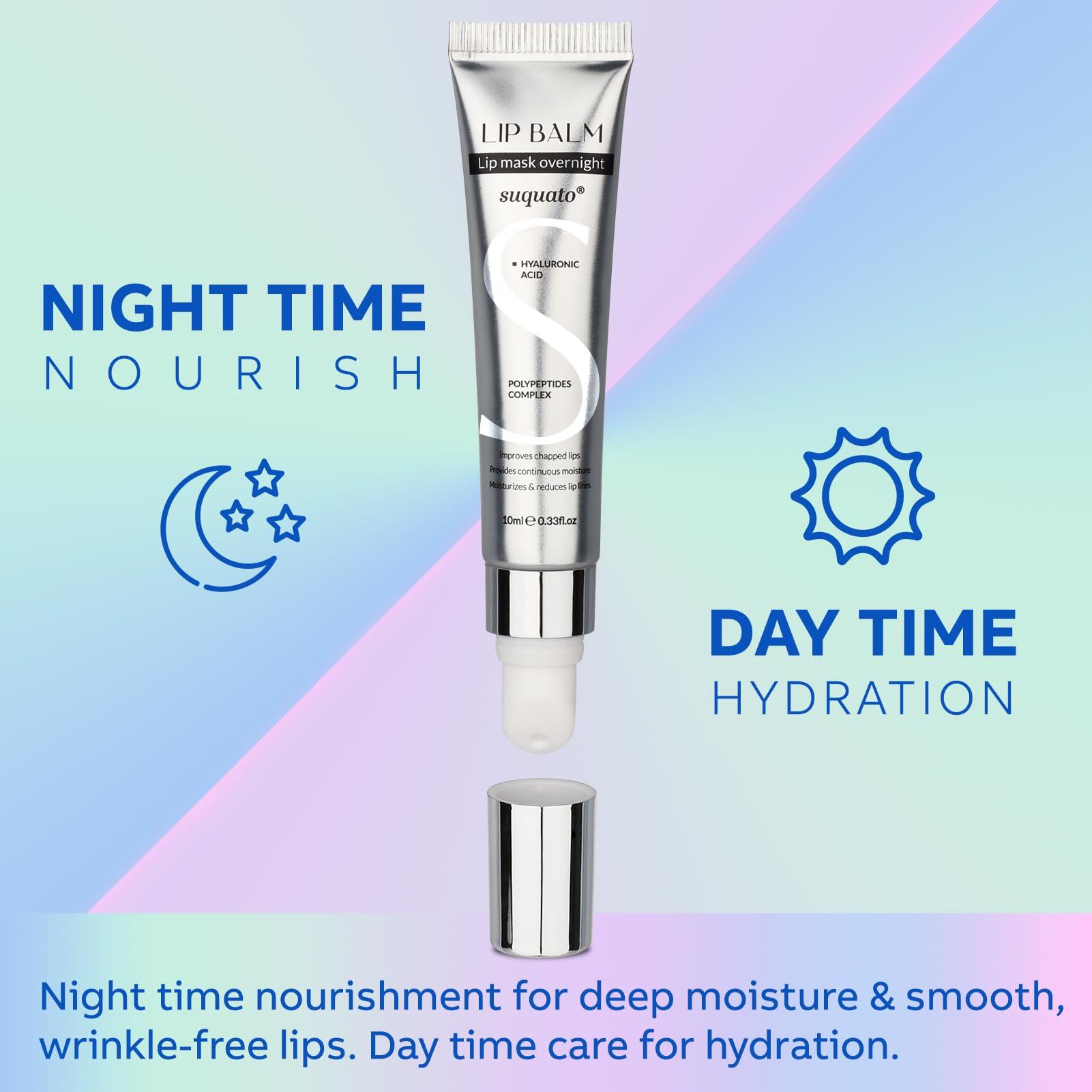 Peptide Lip Treatment Butter Balm: Mini Plumping Gloss Set for Dry Care, With Hyaluronic Acid and Mask Overnight for Glowy Skin, Travel Size Night Hydrating Balm - Image 5