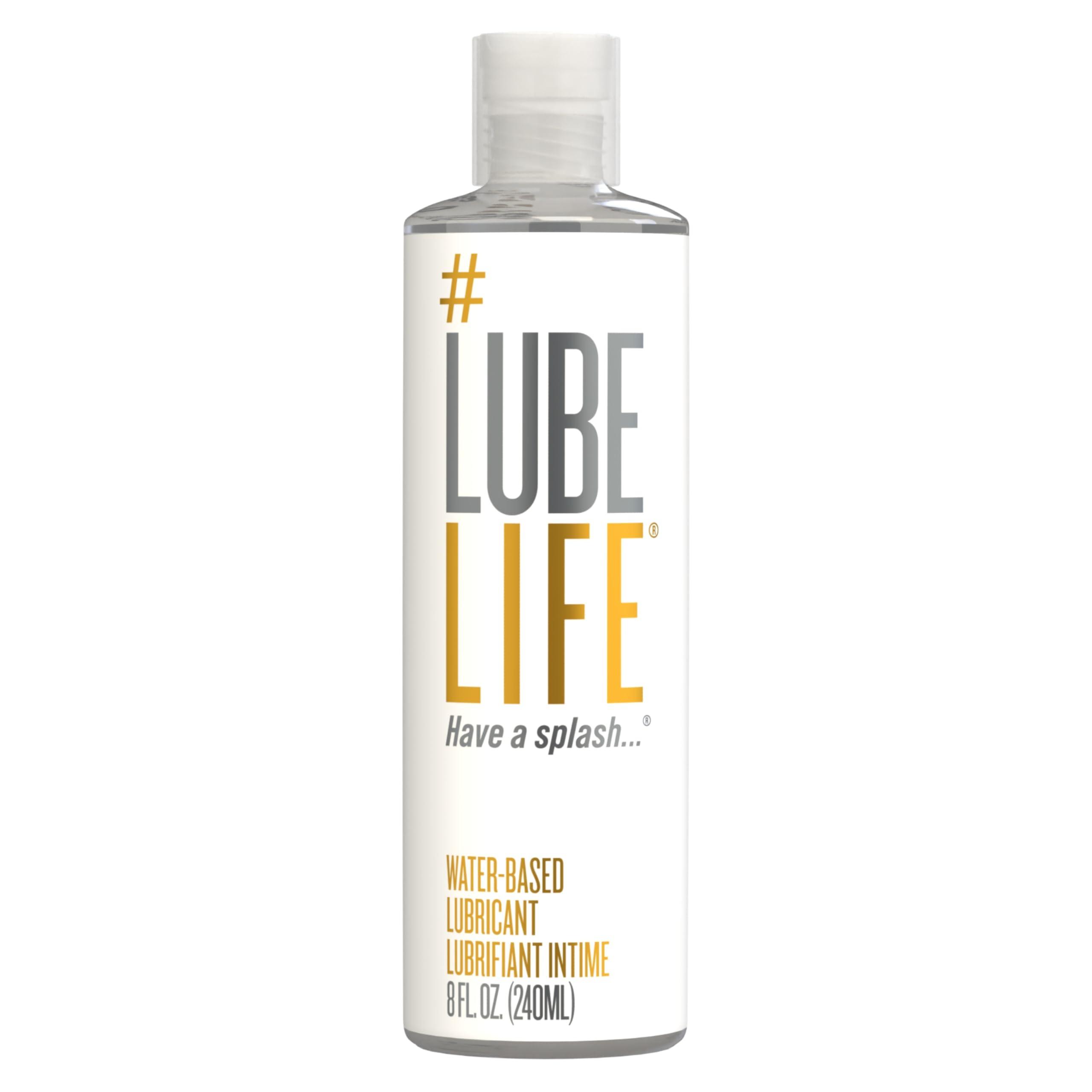 Lube Life Water-Based Personal Lubricant, Lube for Men, Women and Couples, Non-Staining, 8 Fl Oz