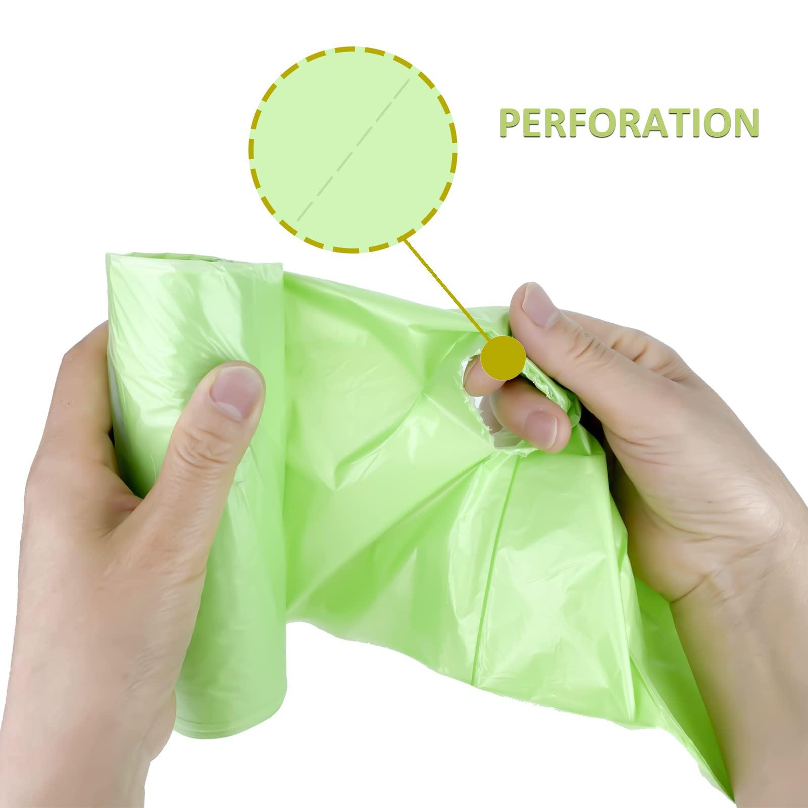 Inwaysin Medium Compostable Trash Bags - 8 Gallon, 30L (Clear Green, 20 Count Pack of 5) - Budget-Friendly Replacement for Simple Human H/J/G Trash Bags - Image 6