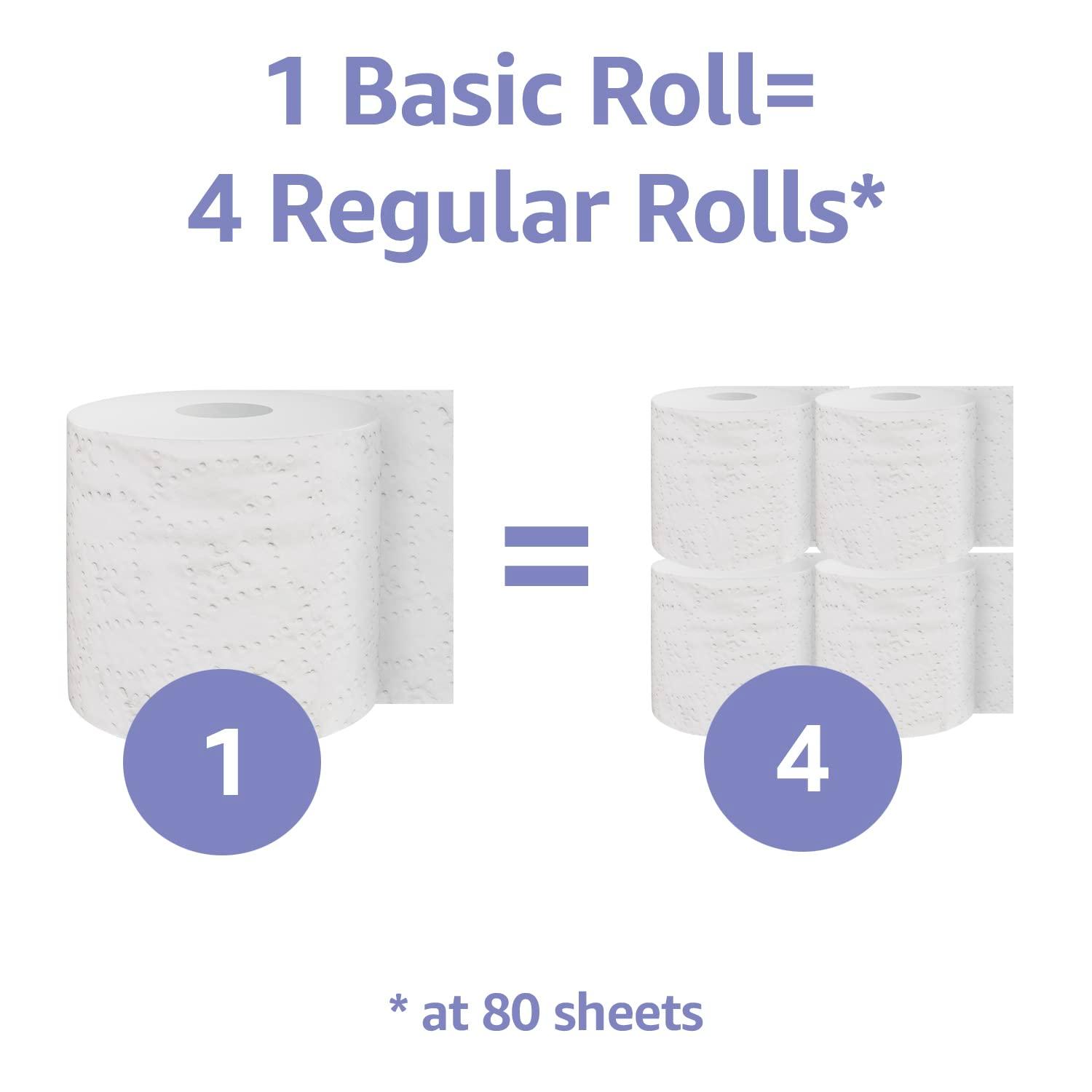 Amazon Basics 2-Ply Toilet Paper, 30 Rolls = 120 Regular Rolls, 350 Sheets, (Pack of 30), Unscented - Image 4