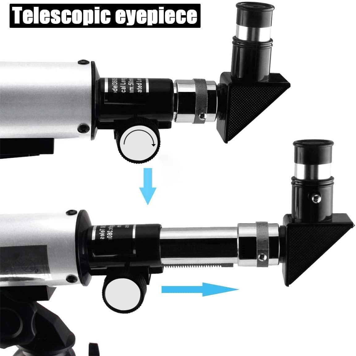 Mijiaowatch Kids Telescope - 360/50mm 90X Zoom HD Monocular Space Telescope with Tripod for Kids/Adult/Beginners (Blue) - Image 4