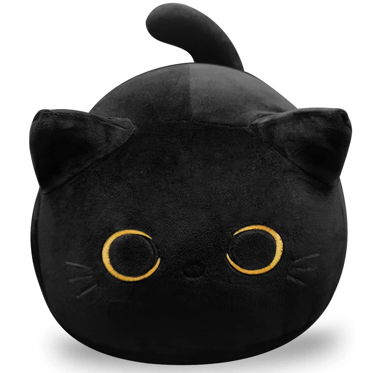 CHNBF Soft Black Cat Plush Toy Pillow - Stuffed Animal for Kids, Boys & Girls Gifts - Image 1