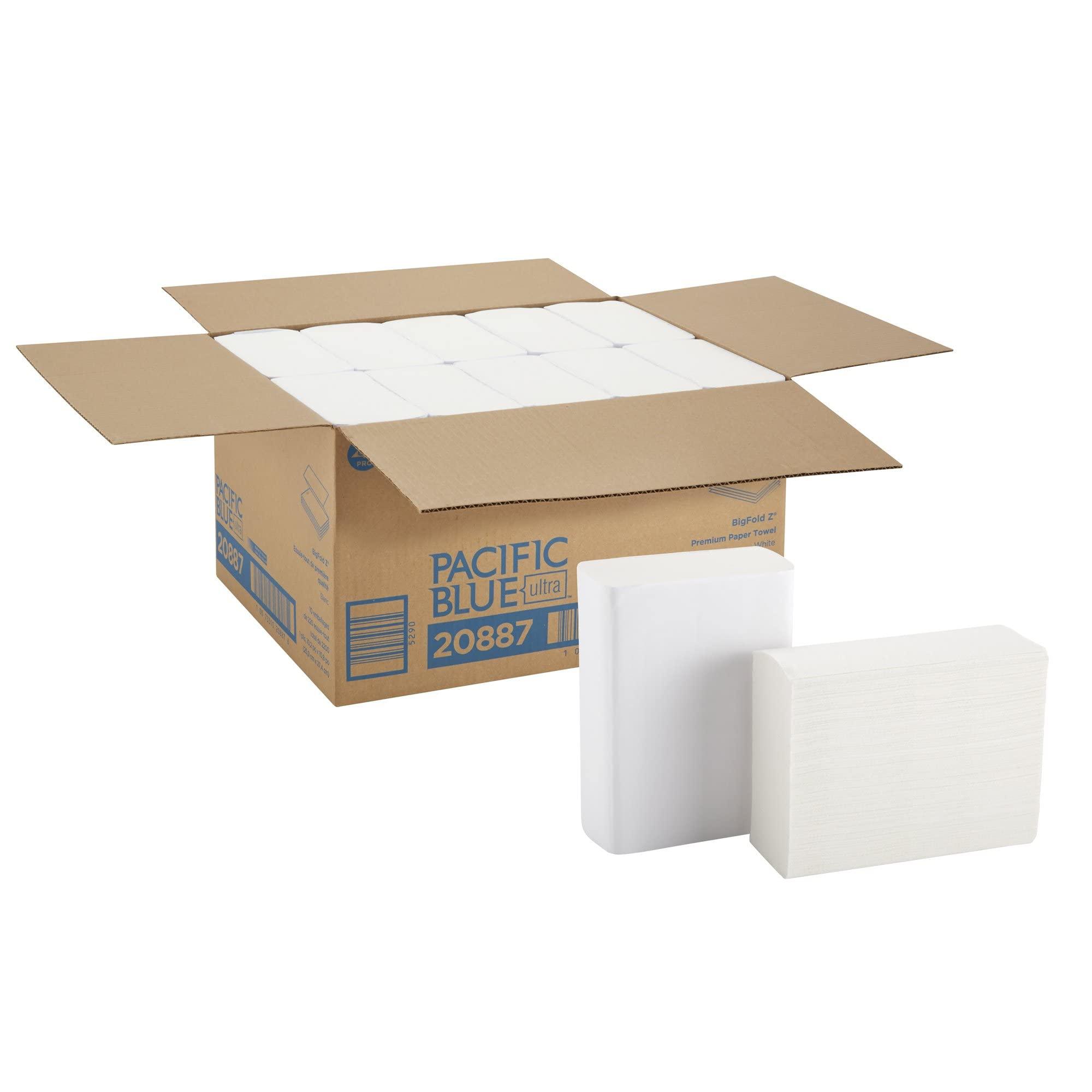 Pacific Blue Ultra Big Z-Fold Paper Towels by GP PRO (Georgia-Pacific), White, 20887, 220 Paper Towels Per Pack, 10 Packs Per Case (2200 Total), 10.20'' x 10.80