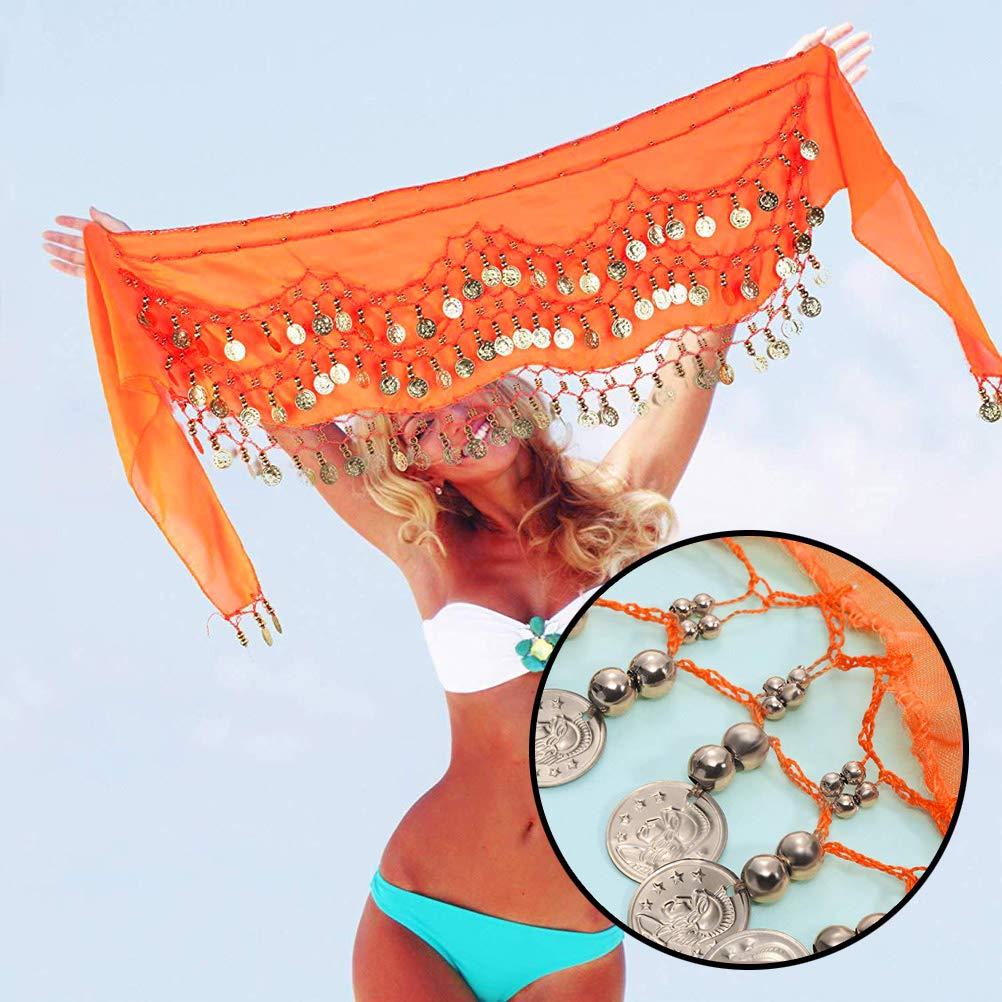 Cooyeah Belly Dance Skirt and Belly Dance Wrist Ankle Cuffs Bracelets - Image 5