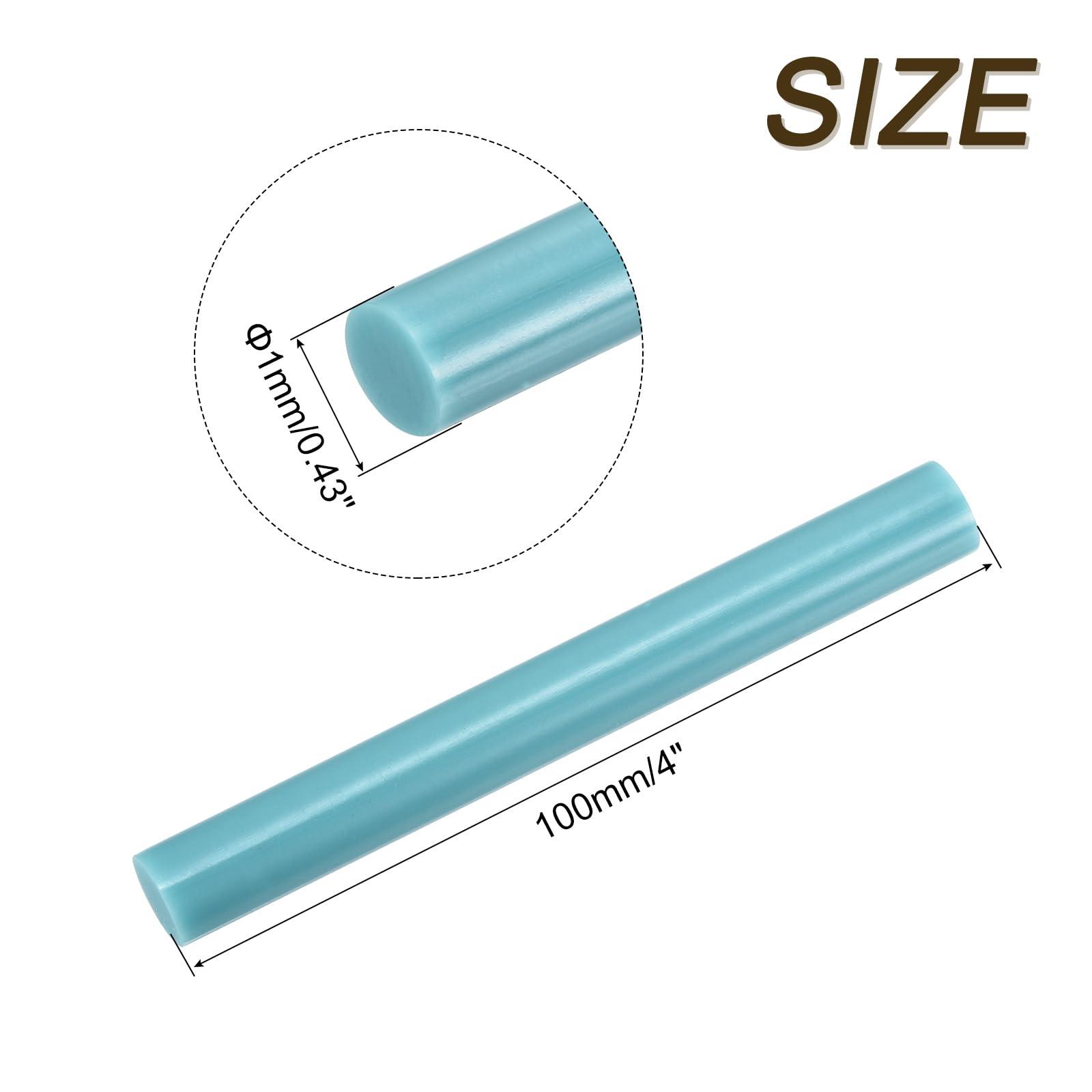 uxcell Mini Hot Glue Sticks for Glue Gun 11mm x 100mm Light Blue 12pcs - Image 2
