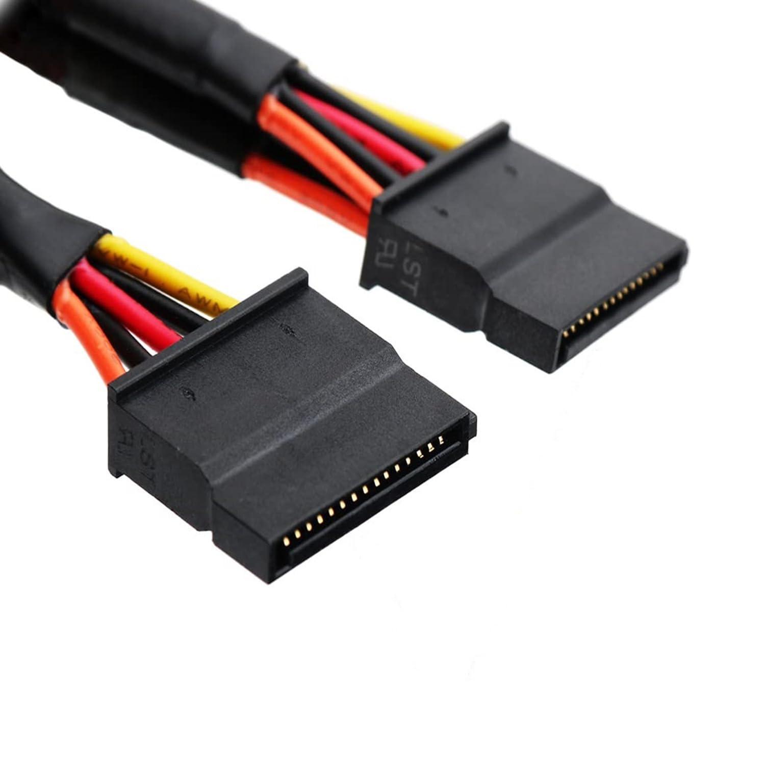 ALINNA SATA 15 Pin x2 to Mini 6 Pin ATX Cord Compatible with Dell Inspiron 3653 3650 HDD SATA Power Cable 12inch/30cm - Image 4