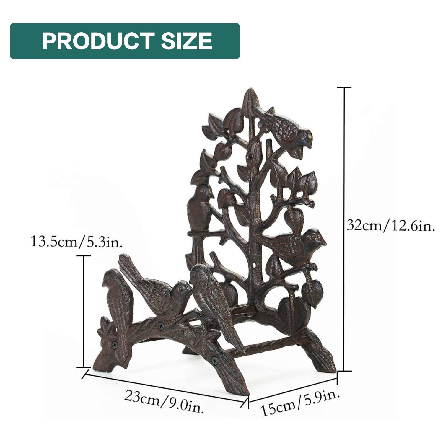Sungmor Heavy Duty Cast Iron Hose Holder,Garden & Yard Decorative Birds Wall Mounted Hose Butler,Water Pipe Holds,Rack,Hanger,Antique Wall Decorations - Image 3