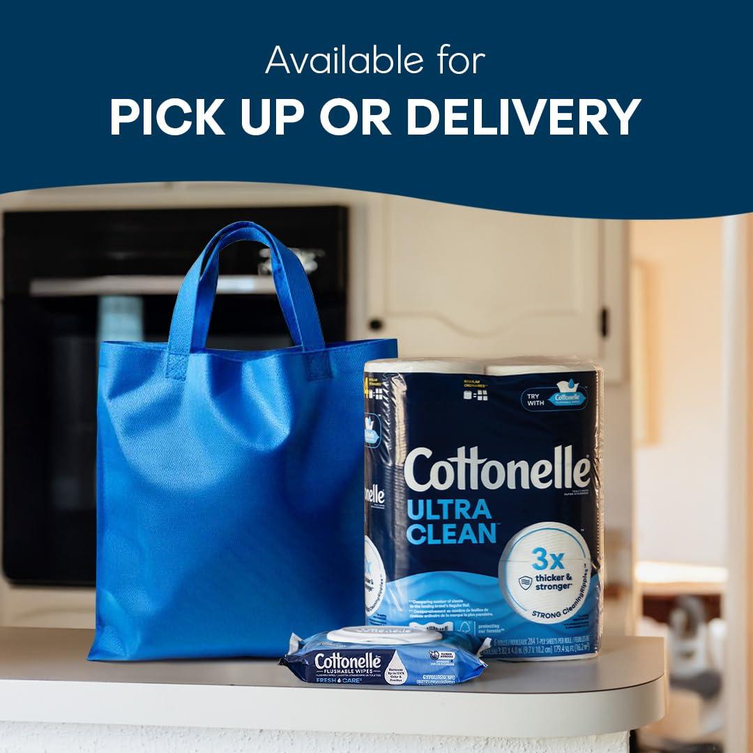 Cottonelle Ultra Clean Toilet Paper with Active CleaningRipples Texture, Strong Bath Tissue, 32 Family Mega Rolls = 176 Regular Rolls (8 Packs of 4) - Image 8