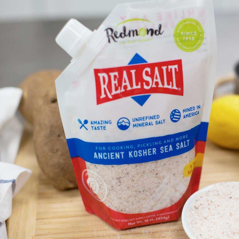 Redmond Real Sea Salt - Natural Unrefined Gluten Free Kosher, 16 Ounce Pouch (1 Pack) - Image 3