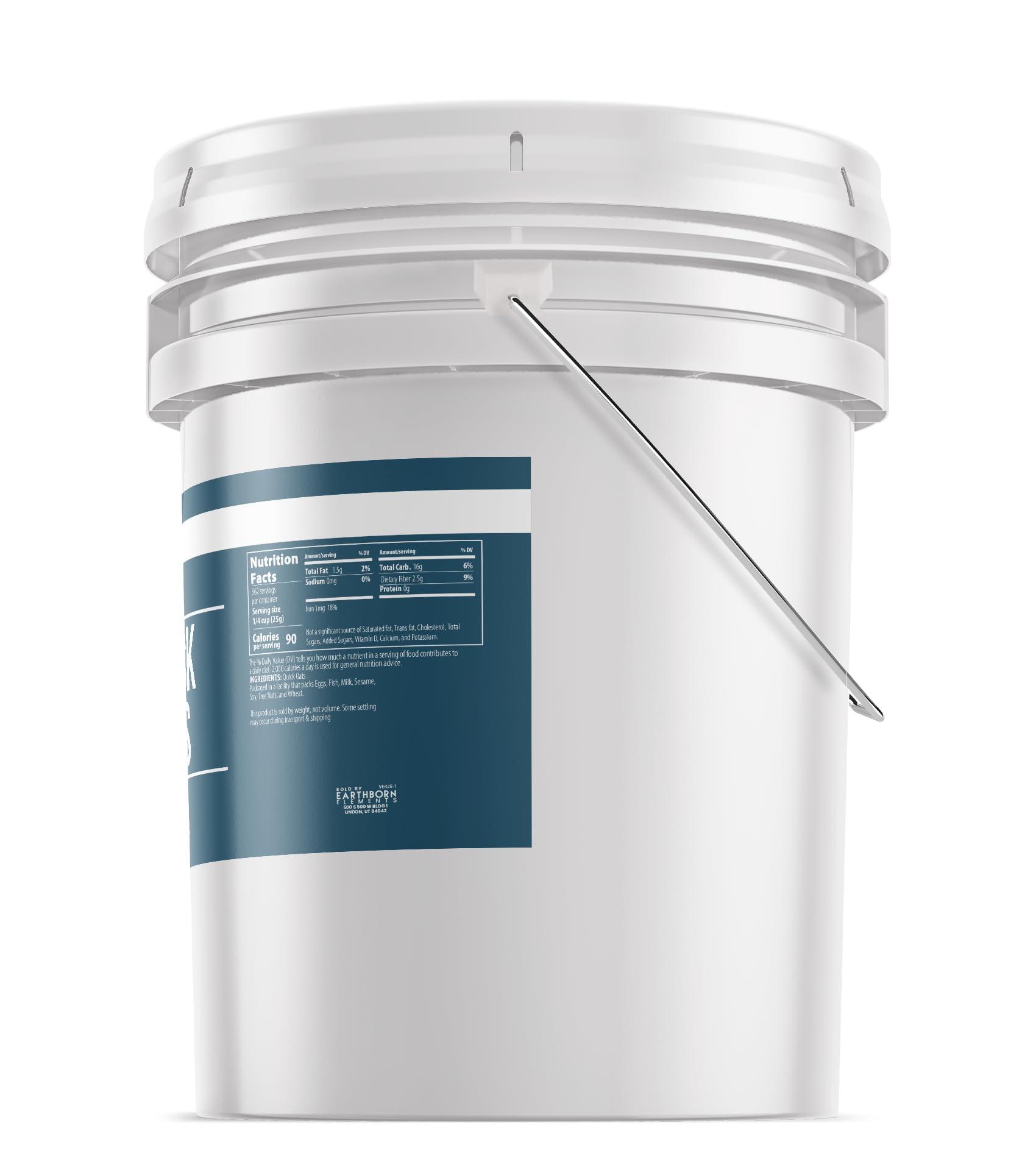 Earthborn Elements Quick Oats 5 Gallon Bucket, Bulk Size, Quick Breakfast, Whole Grain Oats - Image 3