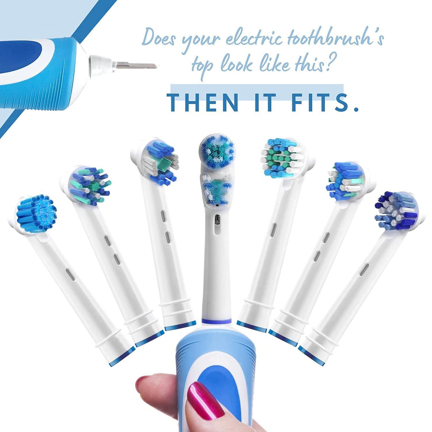 Replacement Brush Heads for Oral B- Pack of 4 Cross Generic Electric Toothbrush Heads for Oralb Braun- Crossact Toothbrushes Compatible with Most Oral-B Bases- Quality Action Bristles - Image 7