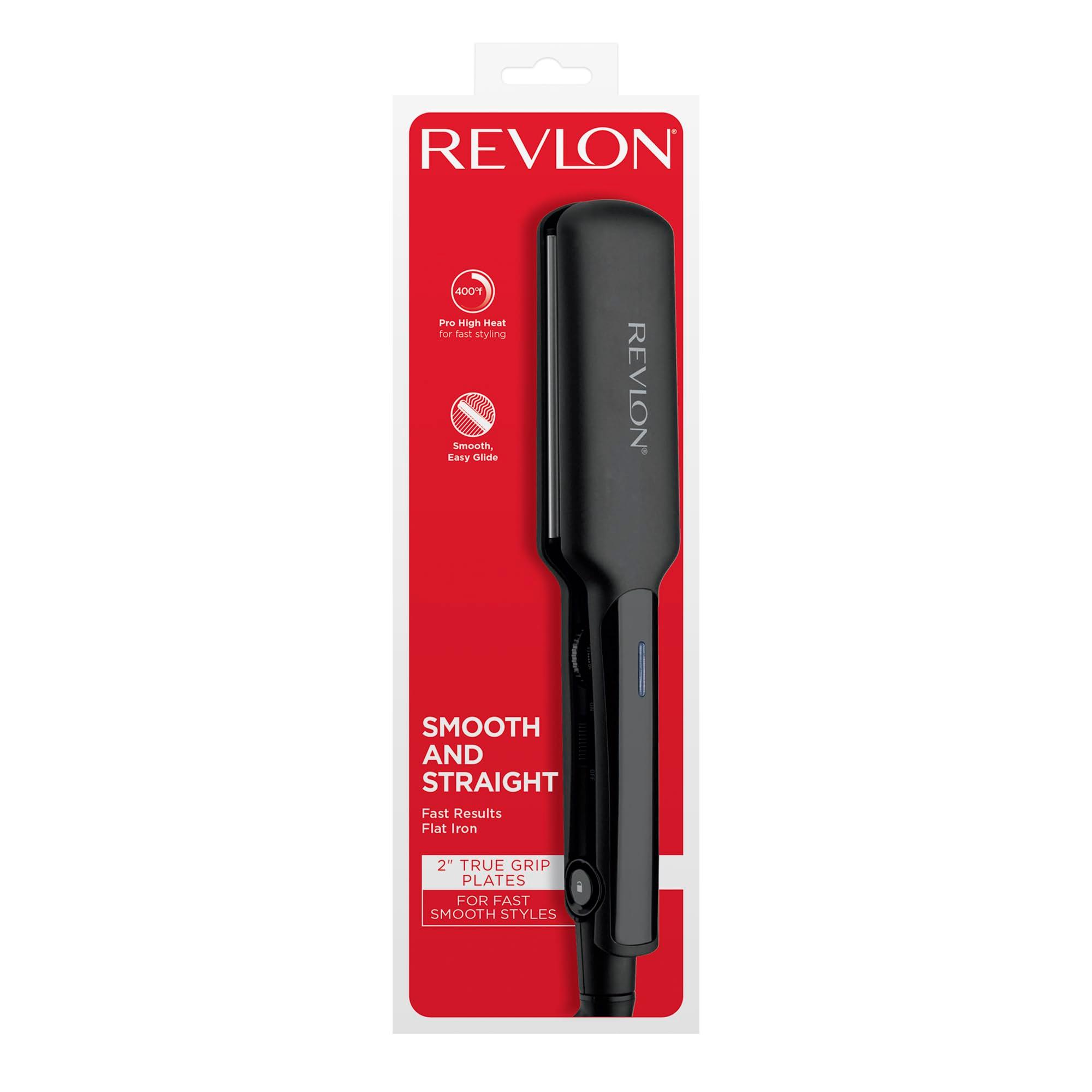 REVLON Ceramic Coated 2" Flat Iron - Fast Heating Hair Straightener for Quick and Smooth Results, Plus Travel Friendly (Black) - Image 6