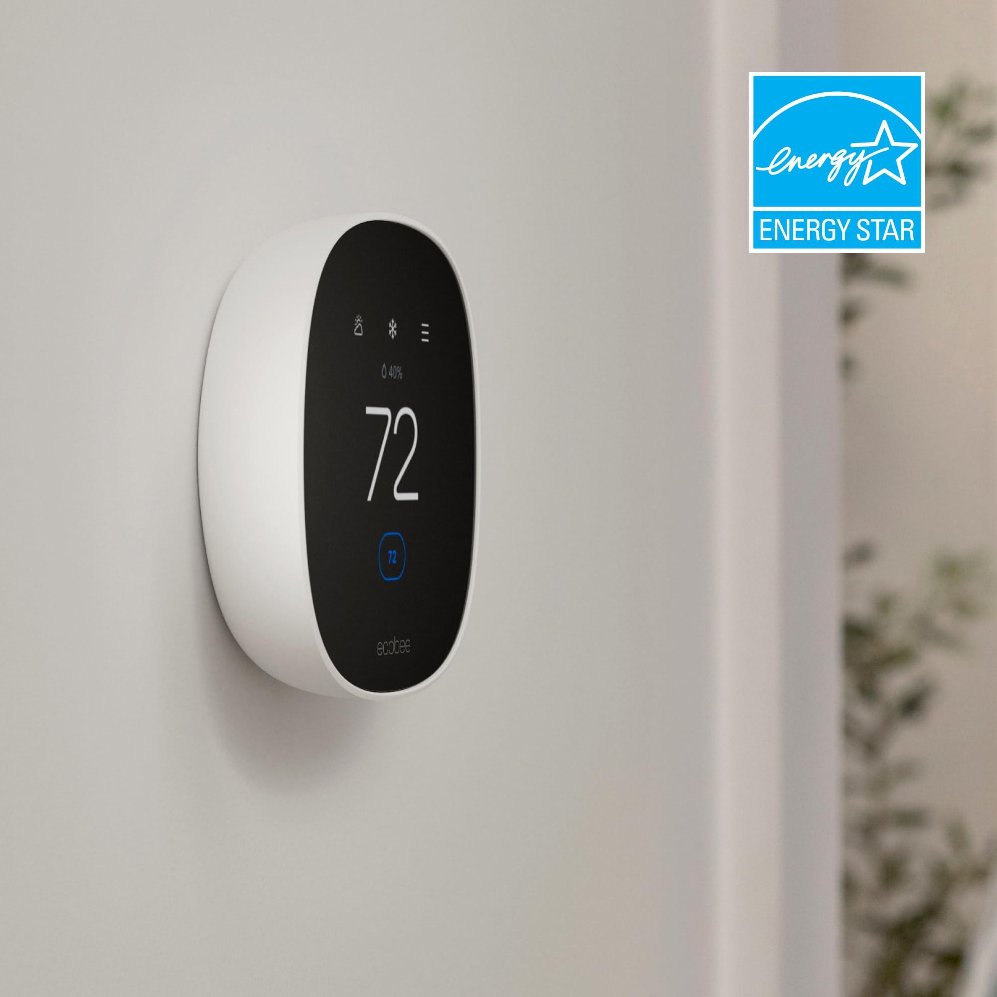 New 2025 ecobee Smart Thermostat Essential - Energy Star Certified programmable Wi-Fi Thermostat - Works with Siri, Alexa, and Google Assistant - Image 2
