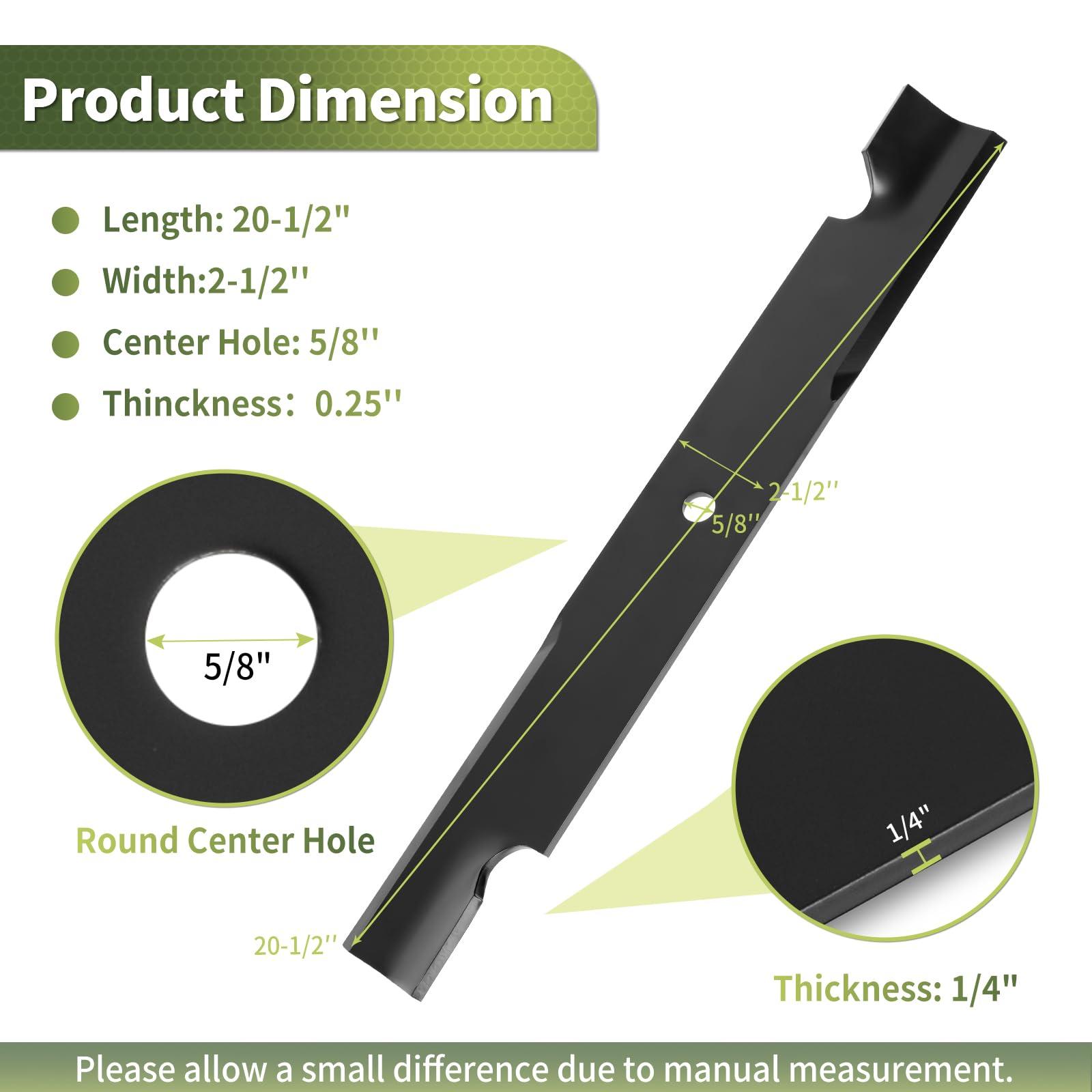 115-9649-03 105-7718-03 Lawn Mower Blades Fit for T oro 60 Inch Deck, High Lift Blades Compatible with Toro, Exmark, Titan ZX MX 6000 Timecutter 6000, Replaces 105-7718-03, 115-9649, 133-2127, 3 Pack - Image 2