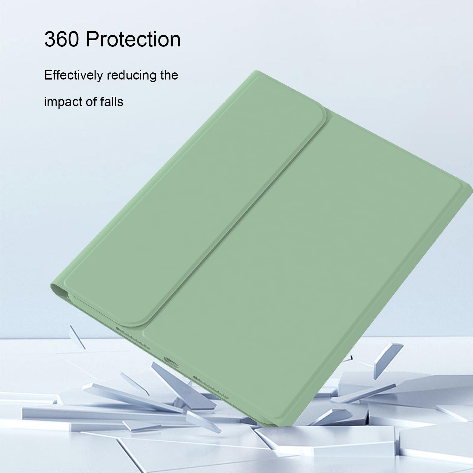 Divufus Keyboard Case for iPad 11th Generation (A16) 2025, for iPad 10th Generation 2022 [Magnetic Detachable Wireless Keyboard][Support 3 System] Folio Case with Pencil Holder, Light Green - Image 5