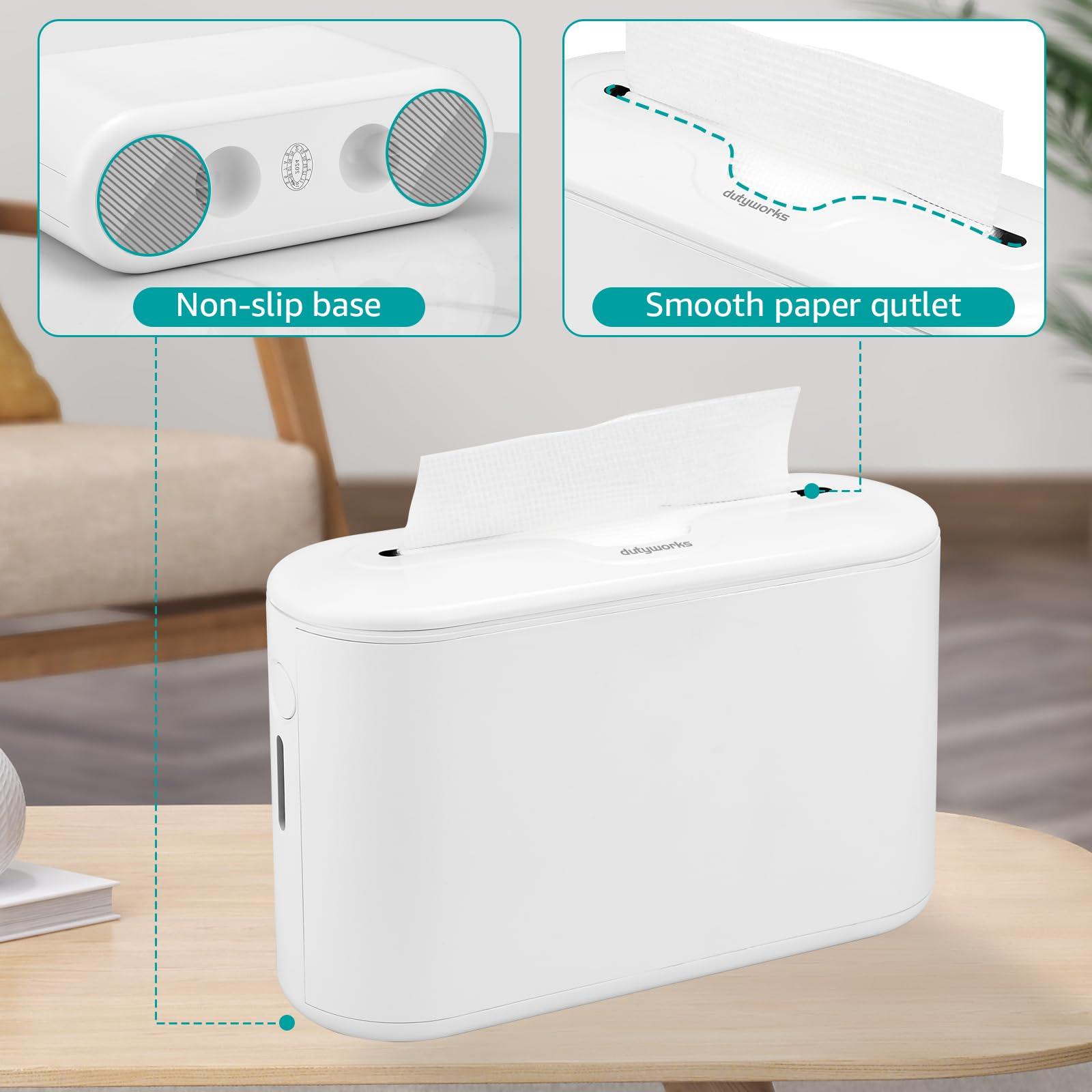 Multifold Paper Towel Dispenser Countertop, Commercial Hand Towel Dispenser for Bathroom Kitchen Home, Trifold/C Fold/Z Fold Napkin Dispenser, Abs Plastic - Non-Slip, White - Image 3