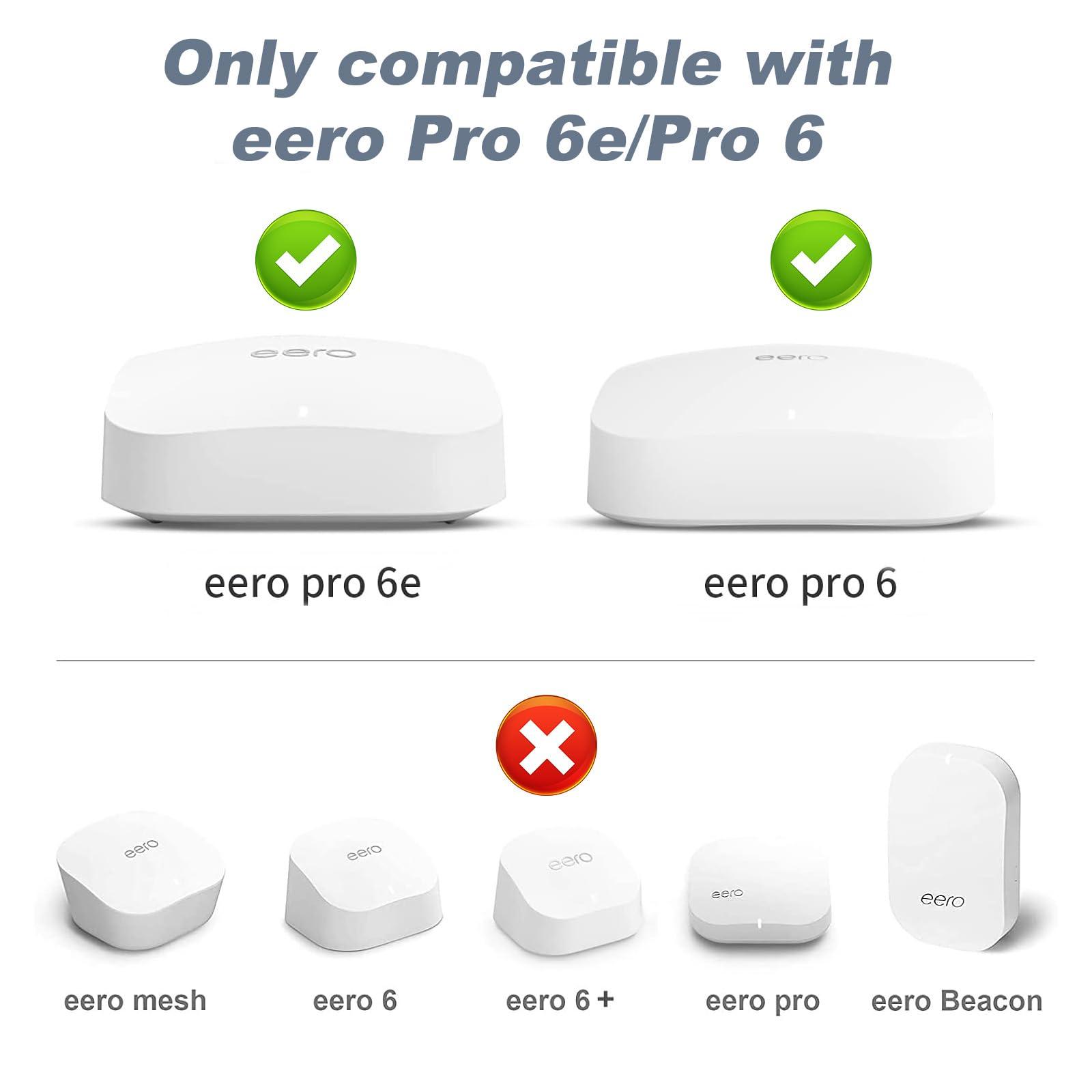 Wall Mount Holder for eero Pro 6e/Pro 6, No Messy Wires, Space Saving, Outlet Wall Stand Bracket Compatible with eero Pro 6e/Pro 6 Mesh Wi-Fi System Extender Router (3 Pack) - Image 2