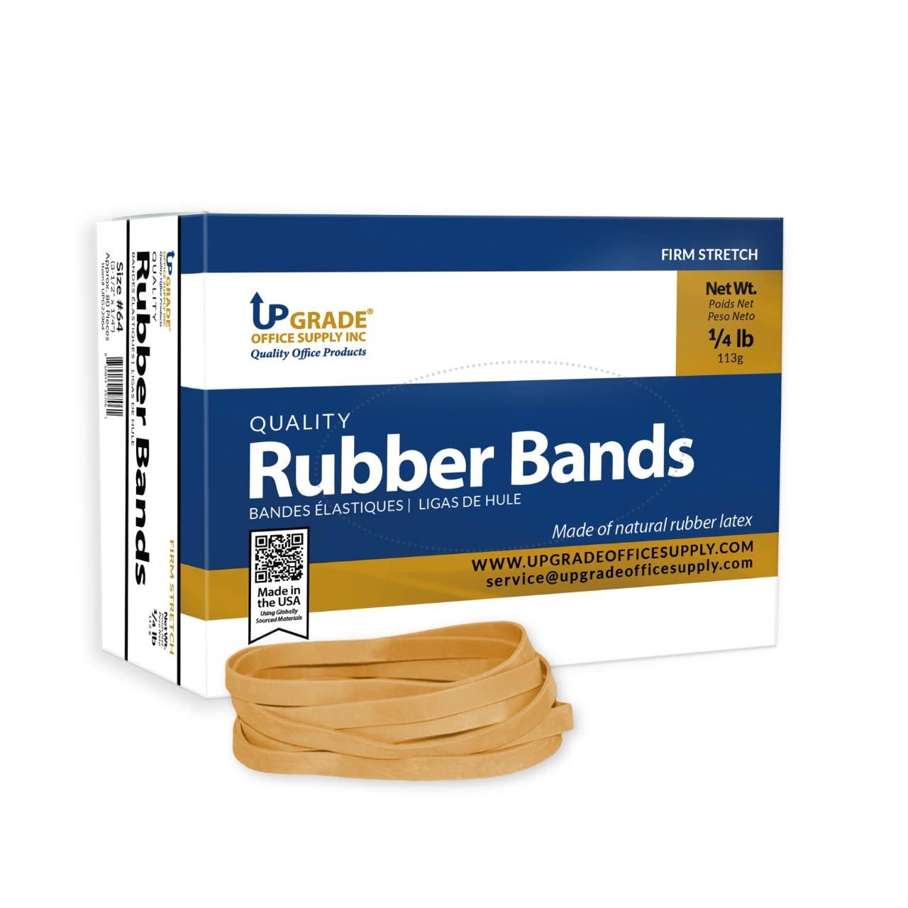 Upgrade Office Supply UPG22964 Rubber Bands, Size 64 (3-1/2 x 1/4), 80 Bands, 1/4 lb, USA
