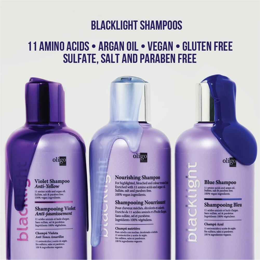 Oligo Professionnel - Blacklight Violet Shampoo - Sulfate-Free Purple Shampoo for blondes - Vegan - Eliminate Yellow Tones - Refresh Faded Highlights - Argan oil - Hydrating Formula - 8.5oz - Image 4