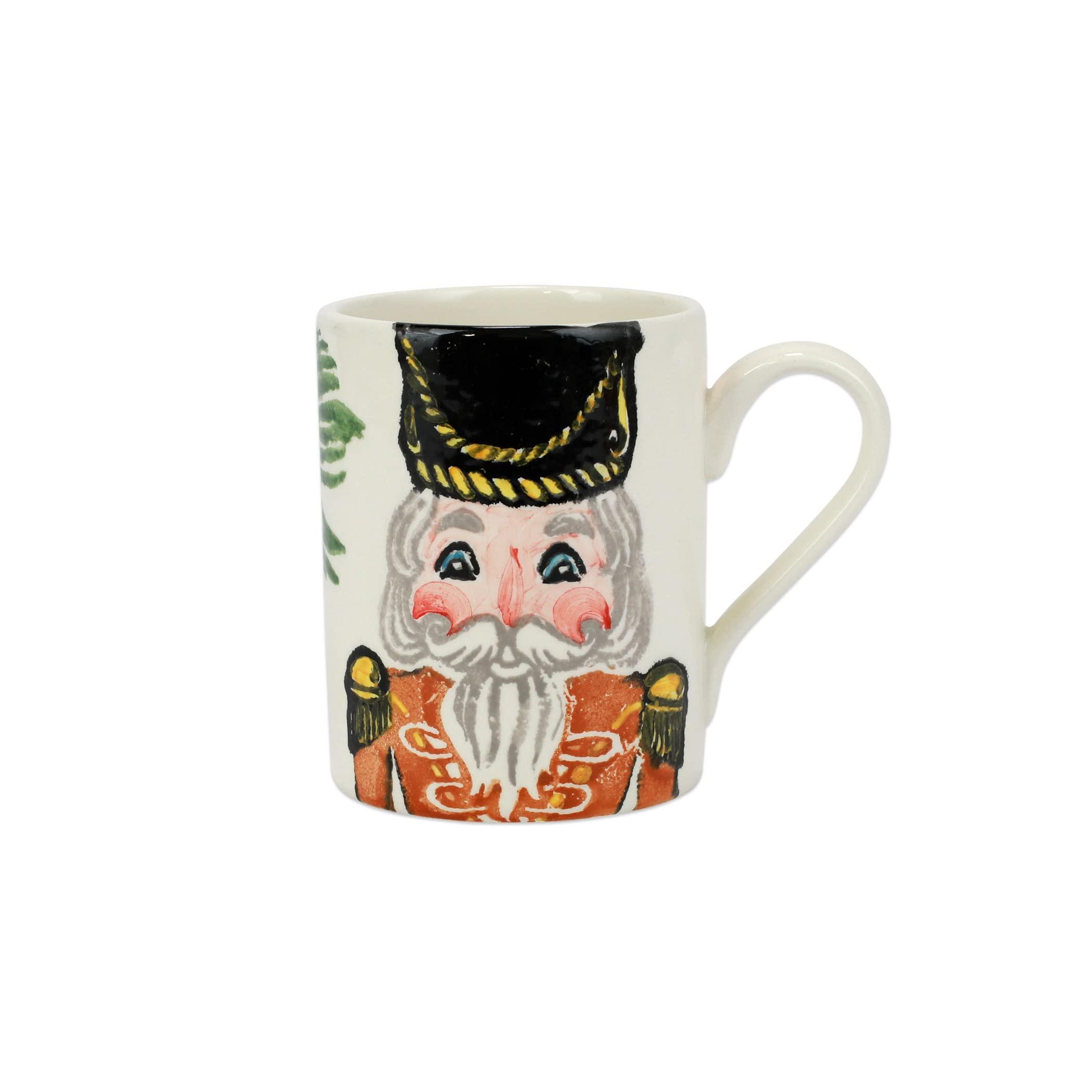 Vietri Nutcrackers Assorted Mugs Set of 4 14oz Terra Bianca Ceramic Coffee Cups Made in Italy - 4.5 Inch Multicolor - Image 6