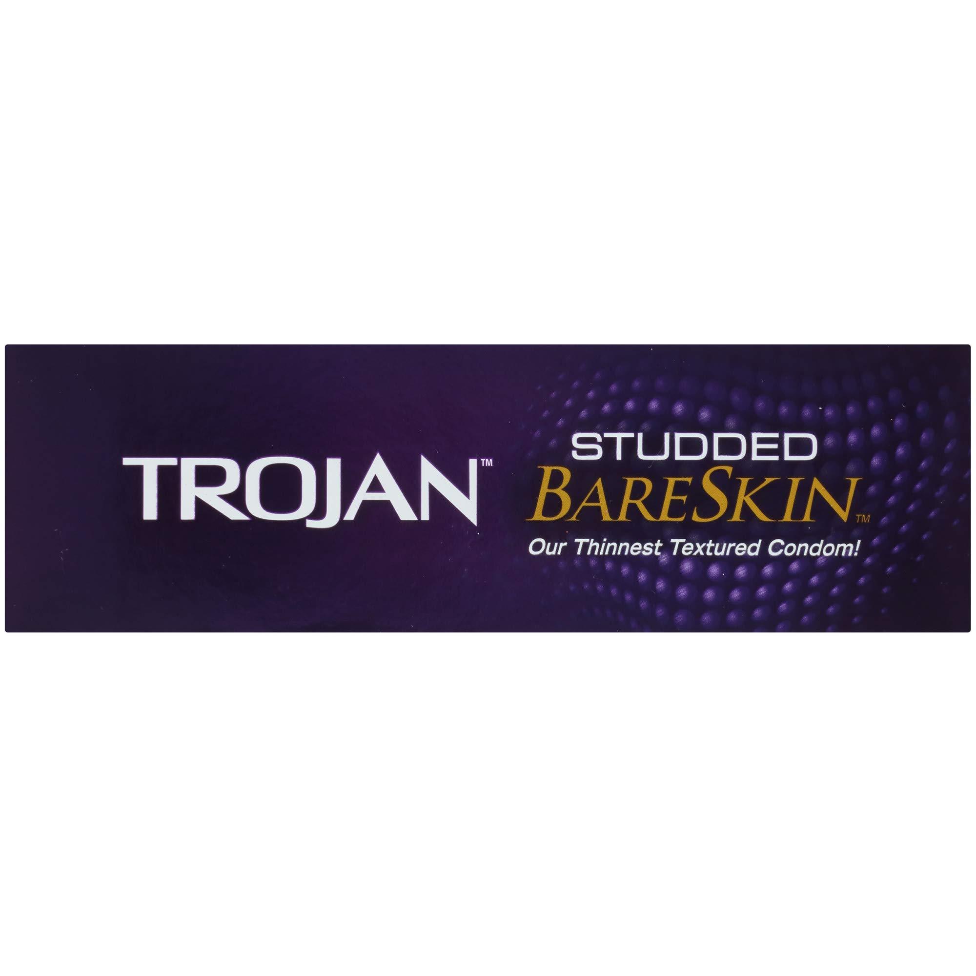 Trojan Studded Bareskin Lubricated Condoms - 10 Count - Image 11