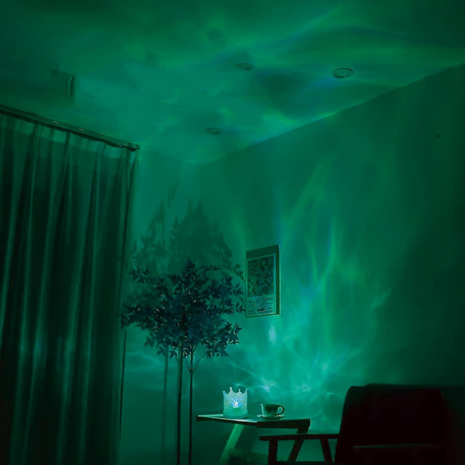 Ocean Wave Ceiling Projector, Northern Lights 16 Colors Water Lights Projector, Water Ripple Ambient Night Light with Remote, Touch Control Aurora Projector for Bedroom,Room Decor,Kids Room (Crown) - Image 6