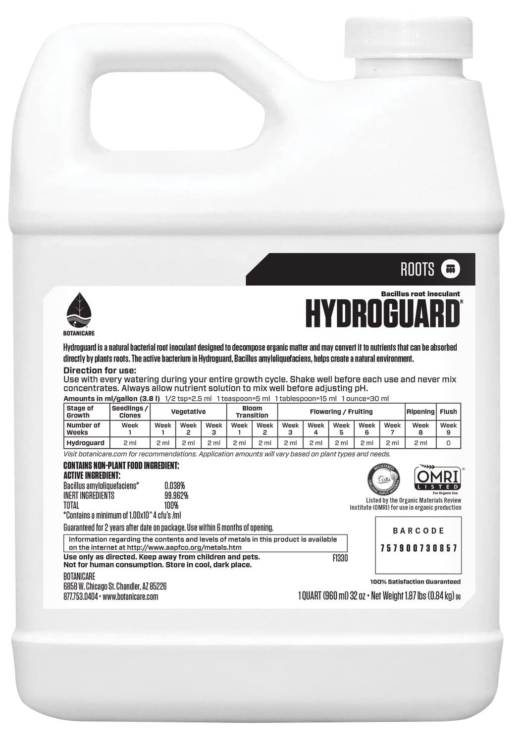 Botanicare Hydroguard Bacillus Root Inoculant, Quart - Image 2