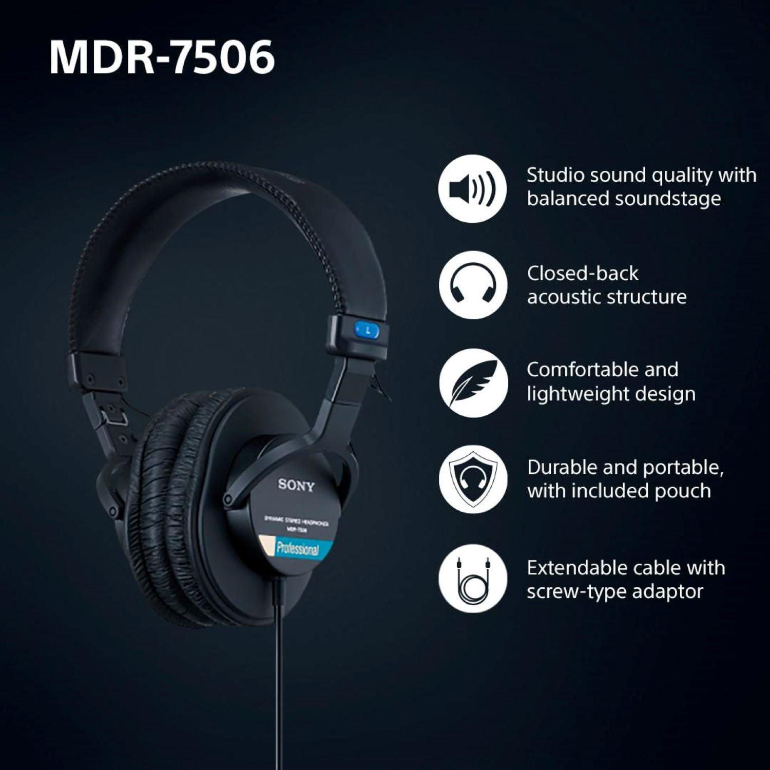 Sony MDR7506 Professional Large Diaphragm Headphone - Image 4