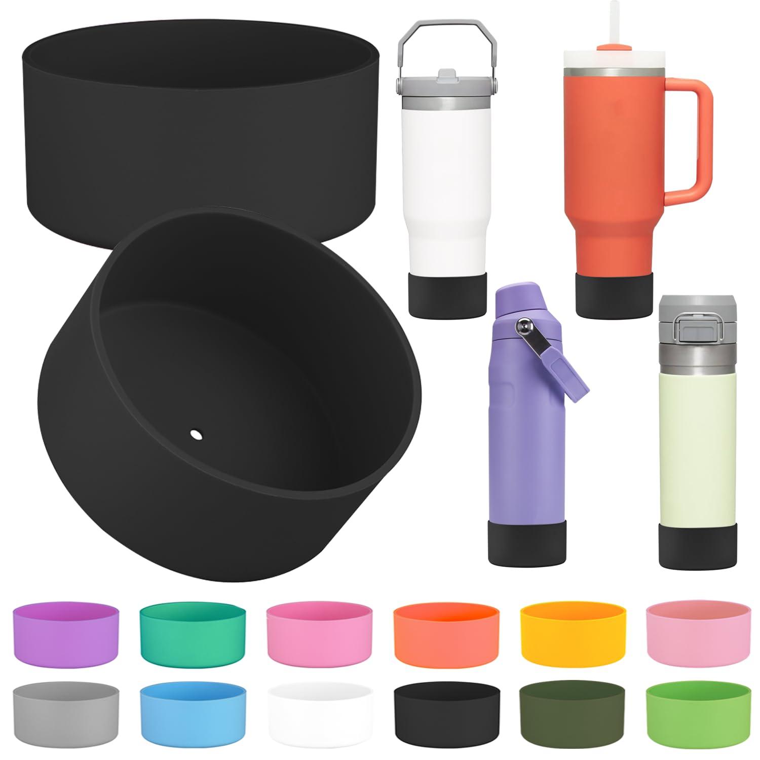 ziHenryDa 2Pcs Silicone Boot Sleeve for Stanley IceFlow Fast Flow Water Bottle 24oz,Silicone Boot Bumper for Stanley Quencher 40oz,for IceFlow 20oz 30oz,for Quick Flip GO 24oz Bottle（Thickened）