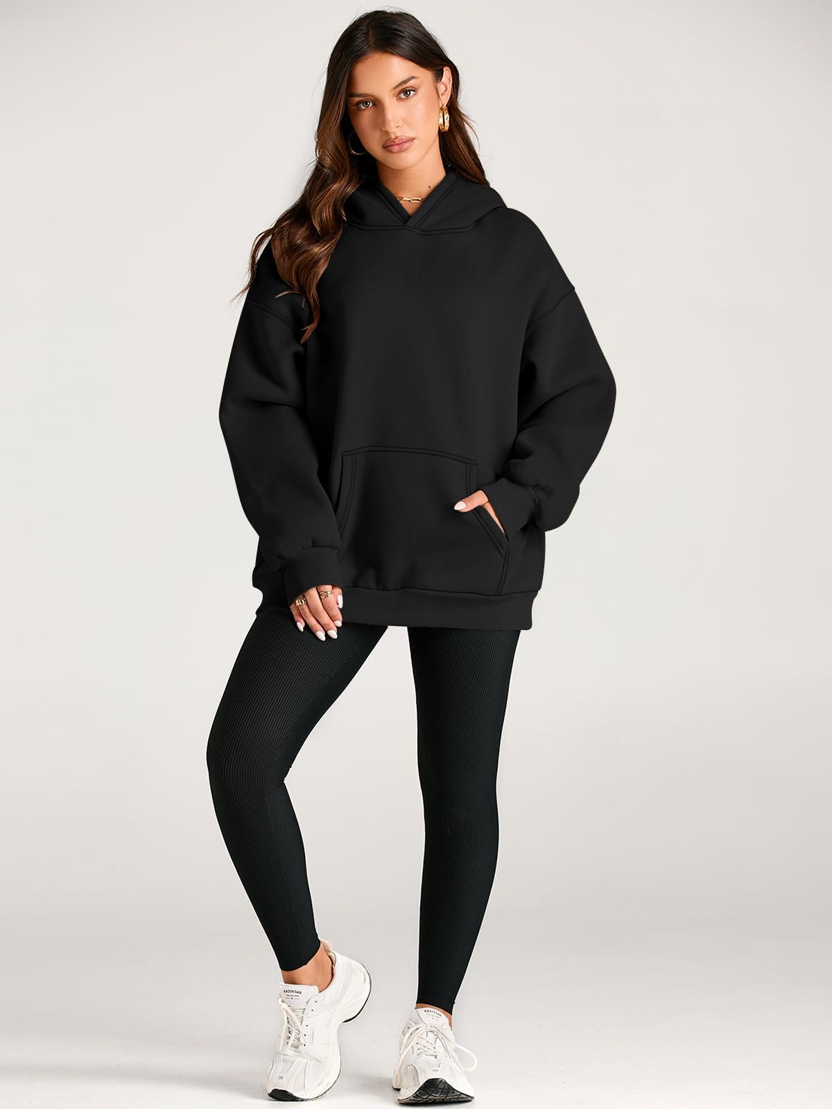 Trendy Queen Womens Oversized Hoodies Fleece Sweatshirts Sweaters Spring Outfits 2025 Pullover Fall Winter Clothes - Image 5