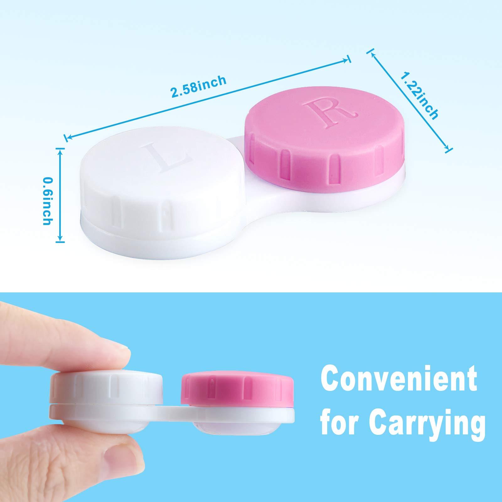 QVVQ 12PCS Contact Lens Case, Colorful Contact Lens Box Left/Right Eyes Holder Container, Outdoor Mini Contact Lens Soak Storage Kit for Travel&Home. - Image 3