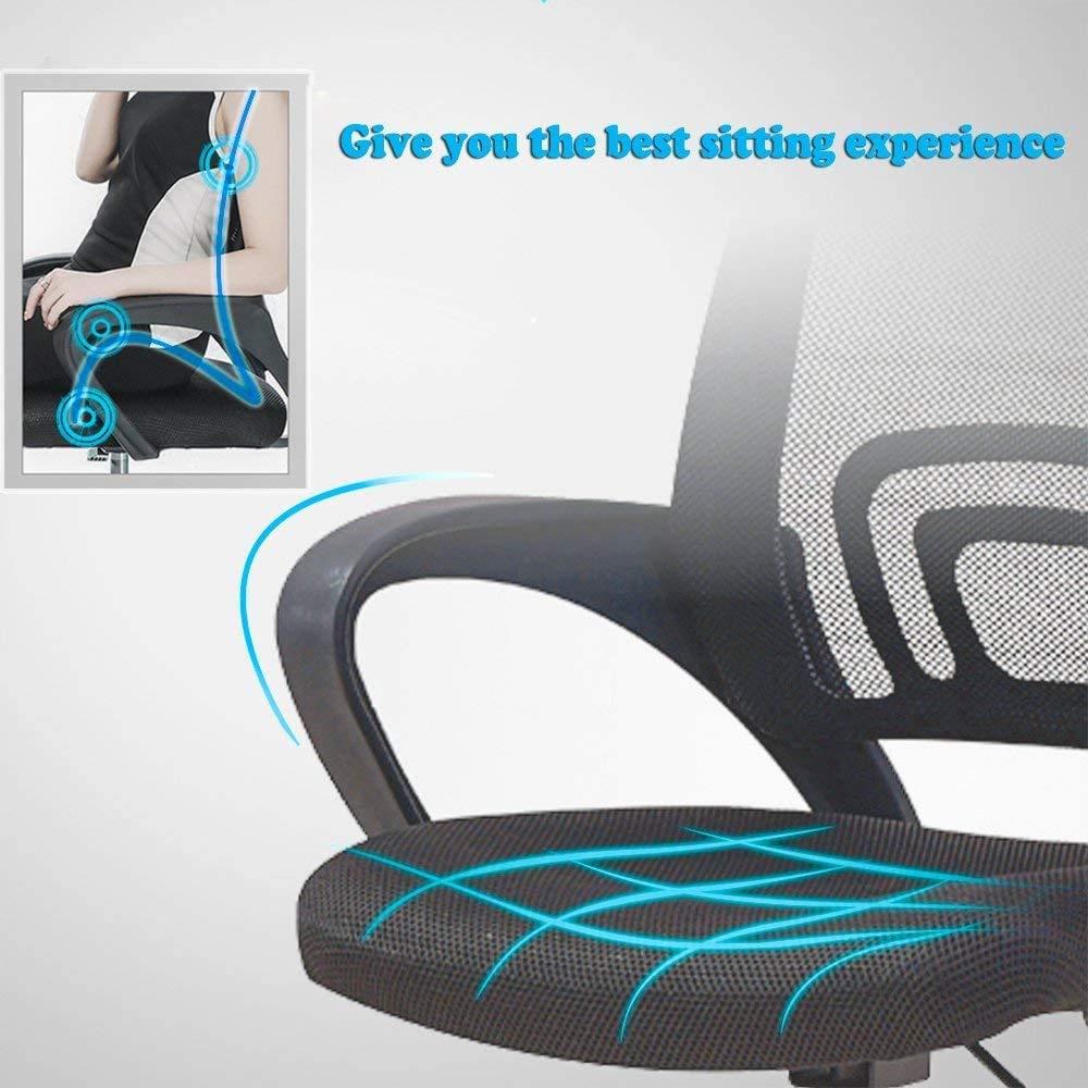 BestOffice Office Chair Ergonomic Cheap Desk Chair Mesh Computer Chair Lumbar Support Modern Executive Adjustable Stool Rolling Swivel Chair for Back Pain (Black) - Image 6