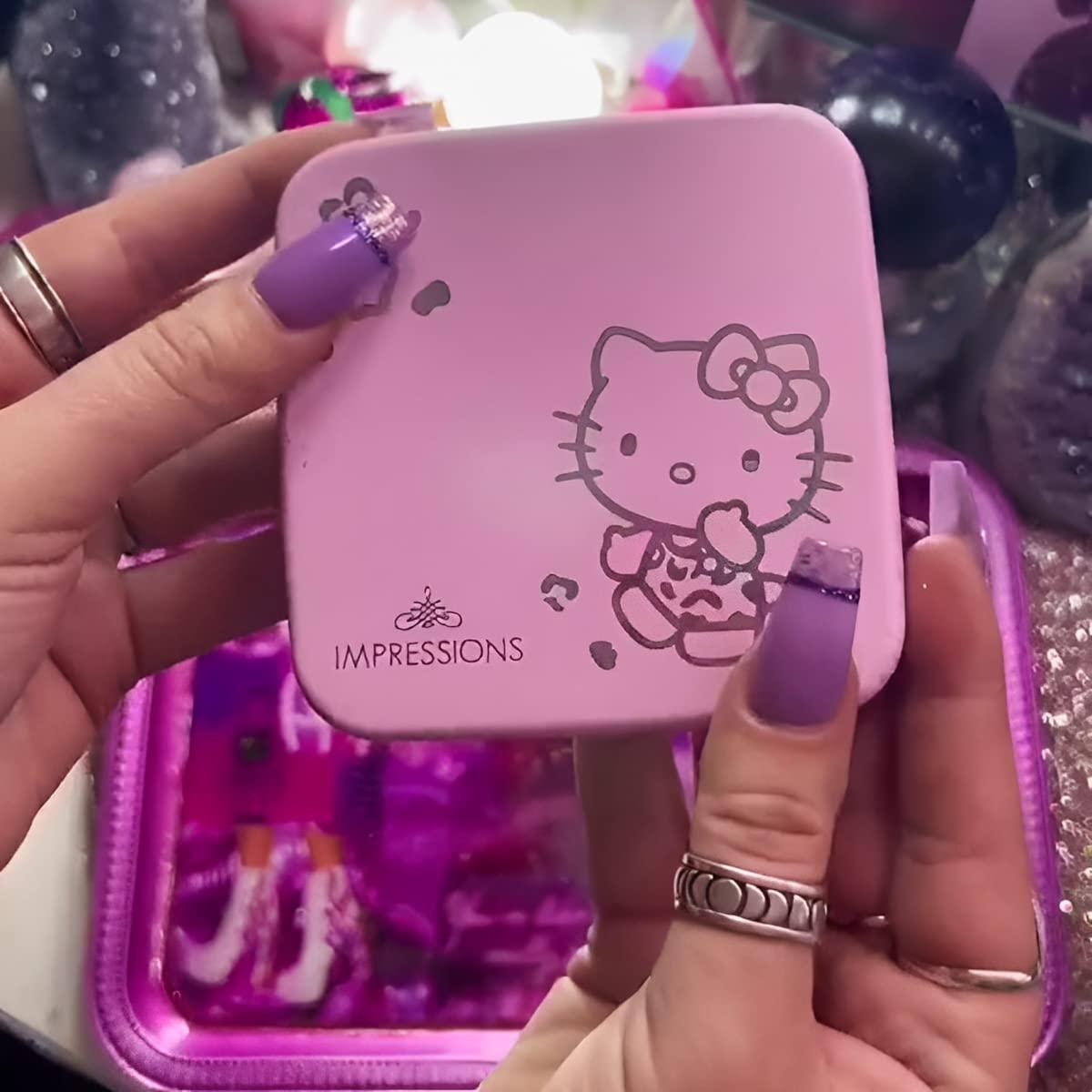 Impressions Vanity Hello Kitty Supercute Compact Mirror with Touch Sensor Switch for Adjustable Brightness, Lighted Makeup Mirror with LED Lights and 2X Magnifying Mirror Top (Pink) - Image 8