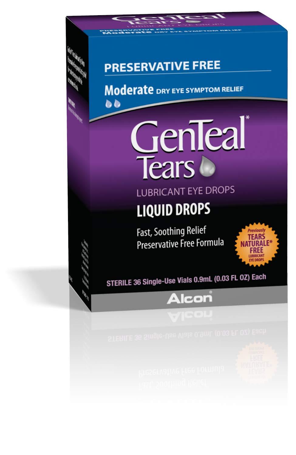 GenTeal Tears Lubricant Eye Drops, Moderate Liquid Drops, SingleUse Vials,1 pack of 36 ct , 0.03 Fl Oz - Image 4