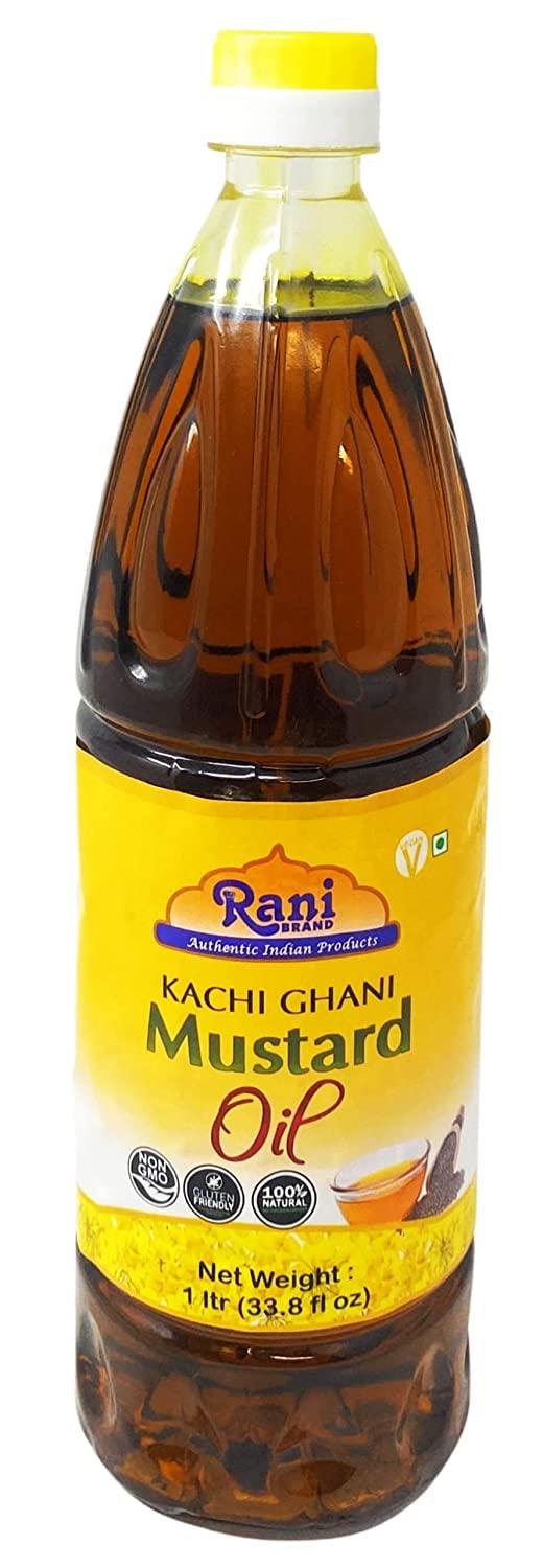 Rani Mustard Oil (Kachi Ghani) 33.8 Ounce (1 Liter) Pack of 12, NON-GMO | Gluten Free | Vegan | 100% Natural | Kosher - Image 2