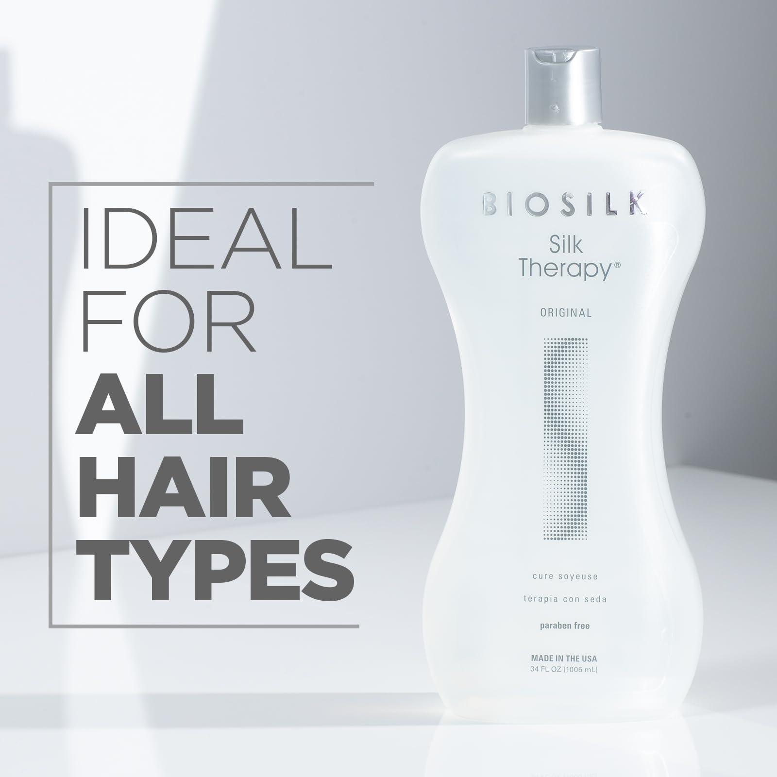 BioSilk Silk Therapy Original, Reconstructing Treatment For Adding Shine & Helping Prevent Split Ends, Sulfate, Paraben, & Cruelty-Free, 34 Oz - Image 6