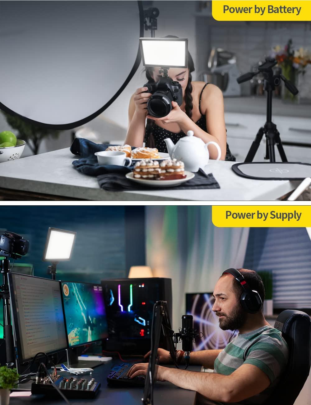 RALENO LED Video Light, Camera Light for Pictures Video Recording with 4000mAh Battery Support Type-C USB Power Supply, CRI>95 3200K-5600K Photo Lights for Outdoor Photography Live Streaming Zoom Call - Image 7