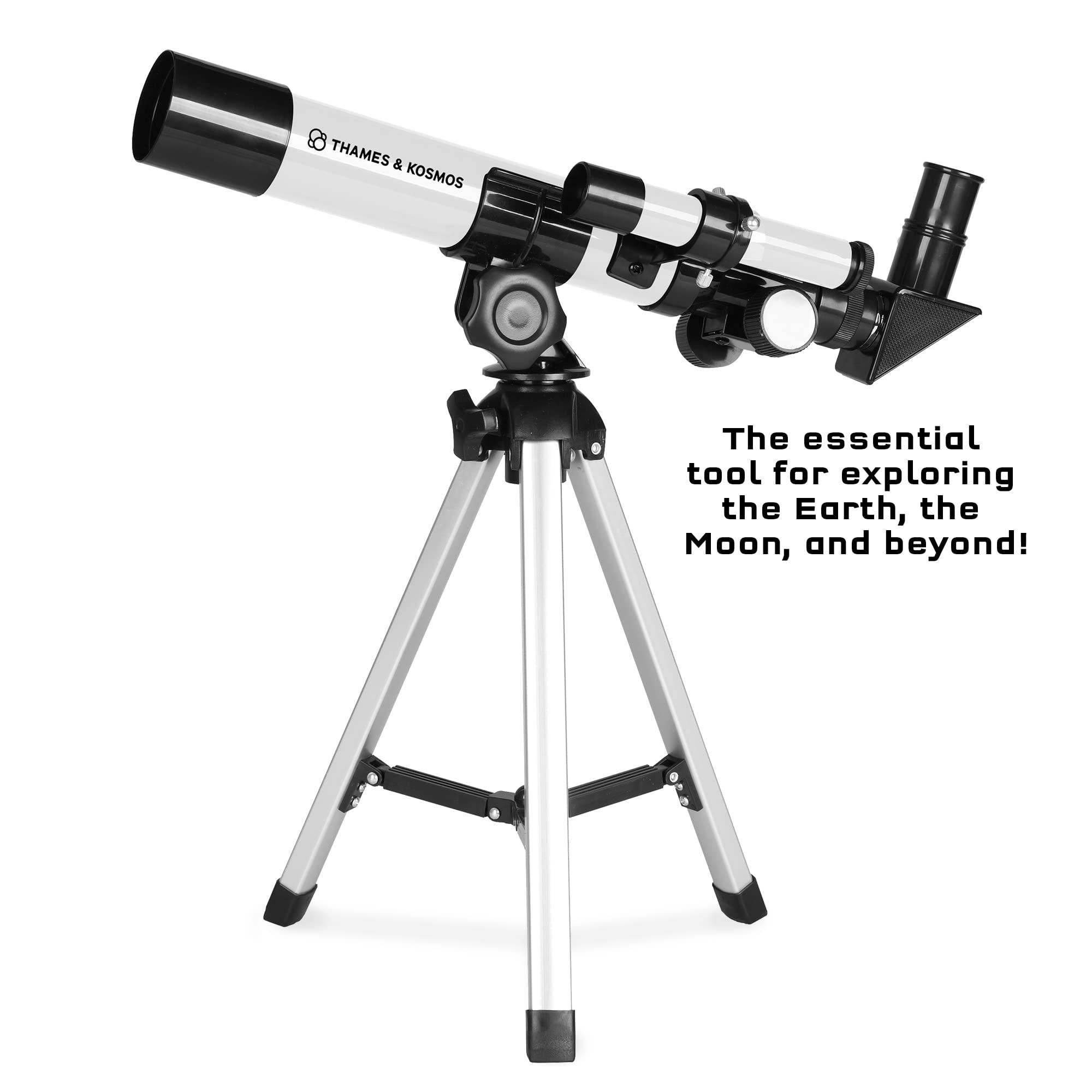 The Thames & Kosmos Telescope Essential STEM Tool | Childrens Refractor Telescope with 100x Magnification & Built-in Compass | Classic Scientific Device for Astronomical & Terrestrial Observations - Image 9