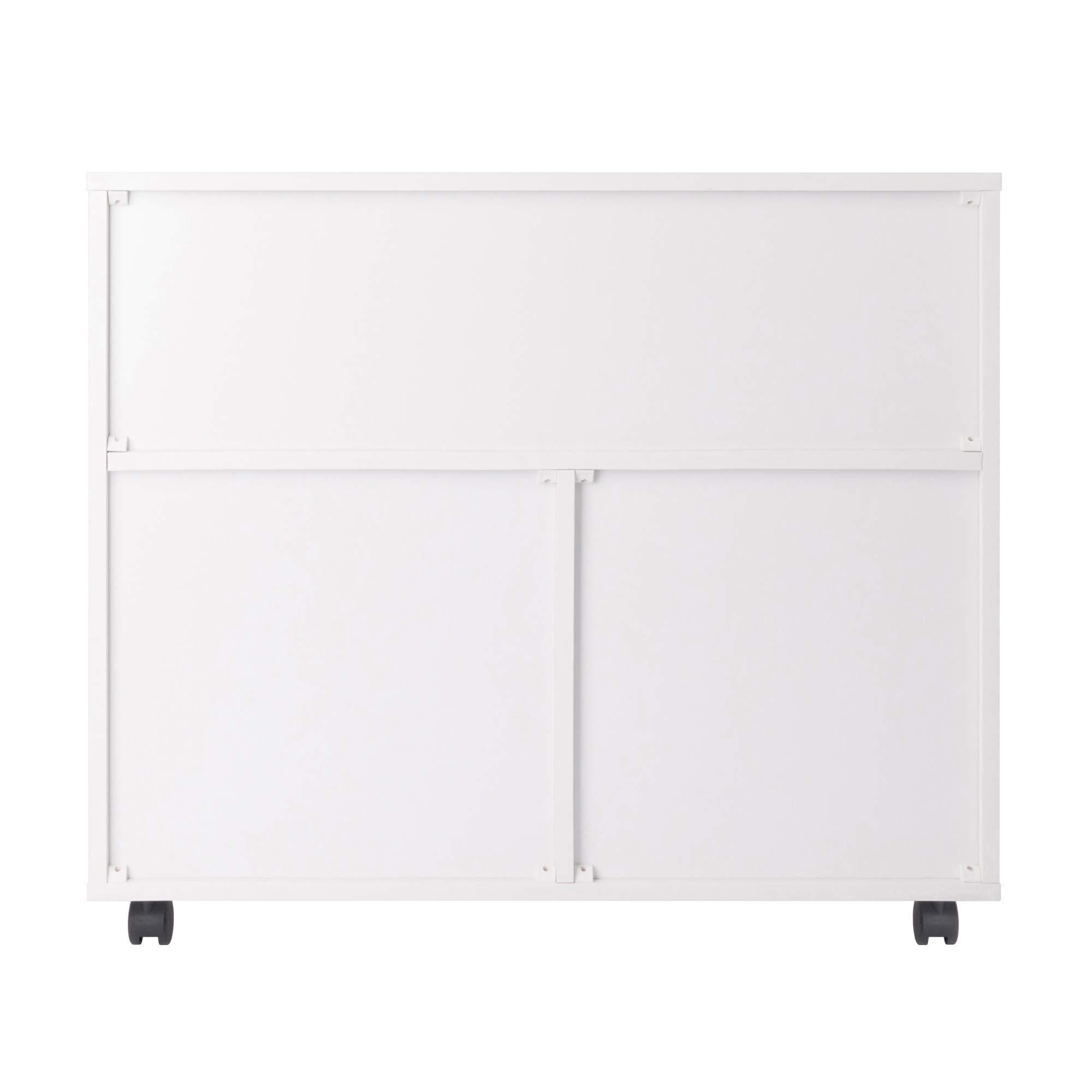 Winsome Halifax 3-Section Mobile Cabinet with 5 Drawers, for Living Room, Home Office, White - Image 7