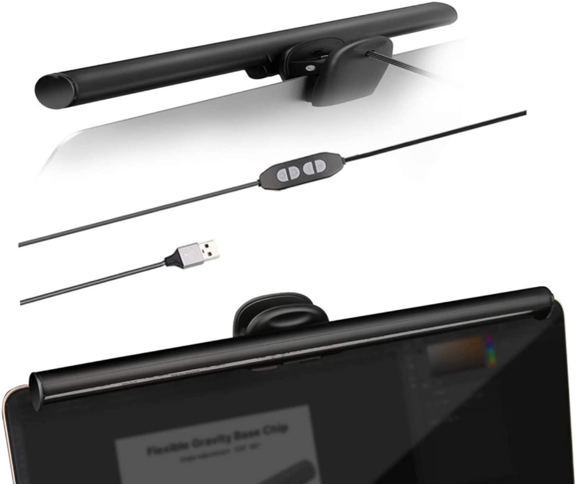 CATPOWER Portable Laptop Monitor Light Bar with USB Connection, e-Reading LED Task Lamp, 3 Color Temperature Settings, 10 Levels of Brightness Adjustment, No Glare on The Screen, Saves Space - Image 9