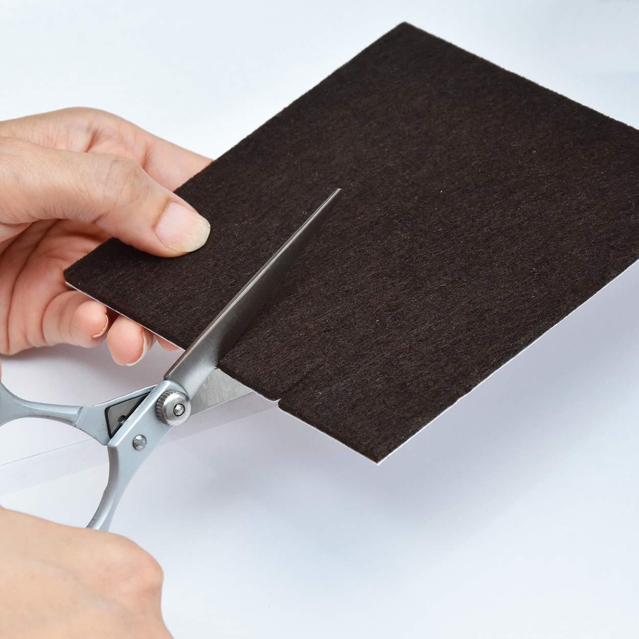 8 Pack - Brown Self Adhesive Square Furniture Felt Pad Surface Protector for Hardwood, Tile, Laminated Floor - Cut into Any Shape - Image 2