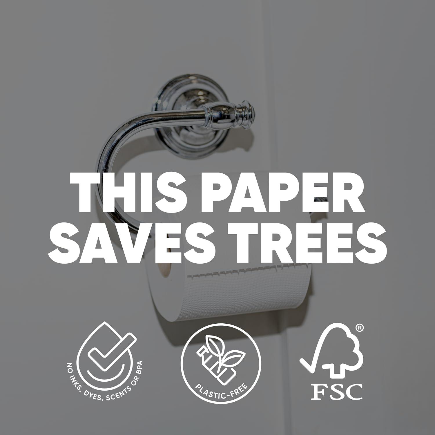 Save Trees Bamboo Toilet Paper -24 Rolls Of Septic Safe Organic Toilet Paper 3-ply, 300 Sheets Per Roll - PFAs Free, FSC Certified, Plastic & Chemical Free - For Home, Boat & RV Use - Image 5