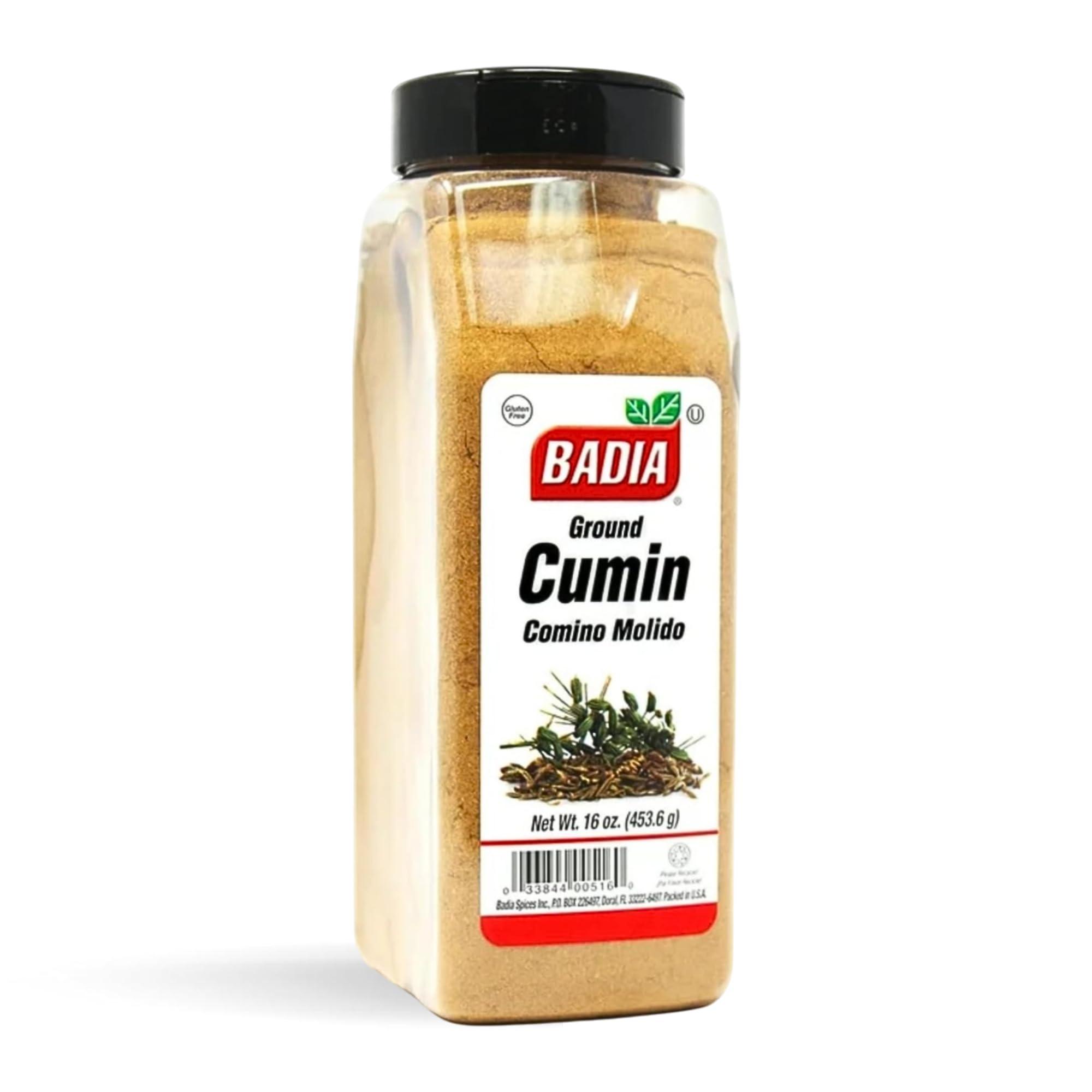 Badia Ground Cumin, 16 oz – Cumin Powder for Authentic Aromatic Flavor in Cooking, Baking, & Seasoning